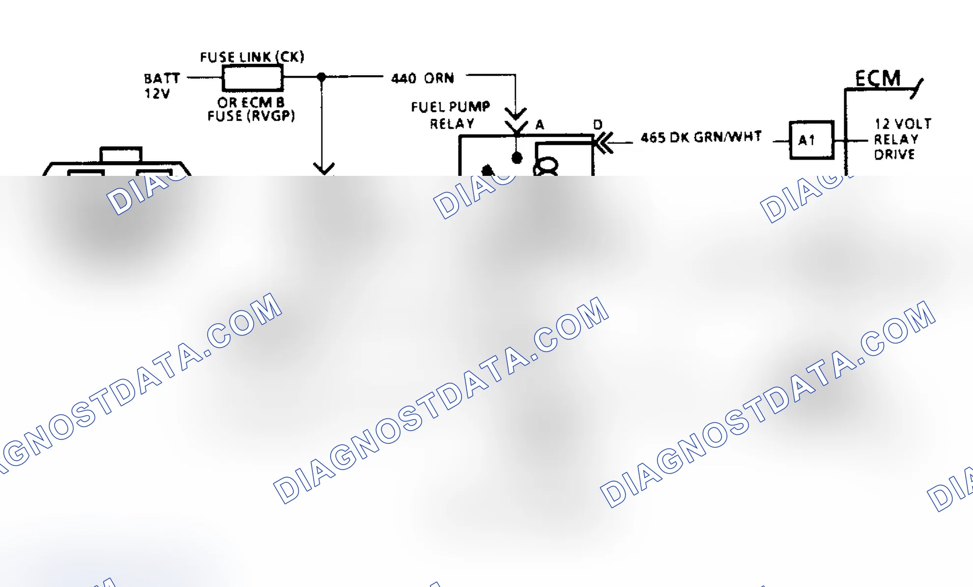 Scheme 85: Code 54, Fuel Pump Schematic (All Others)