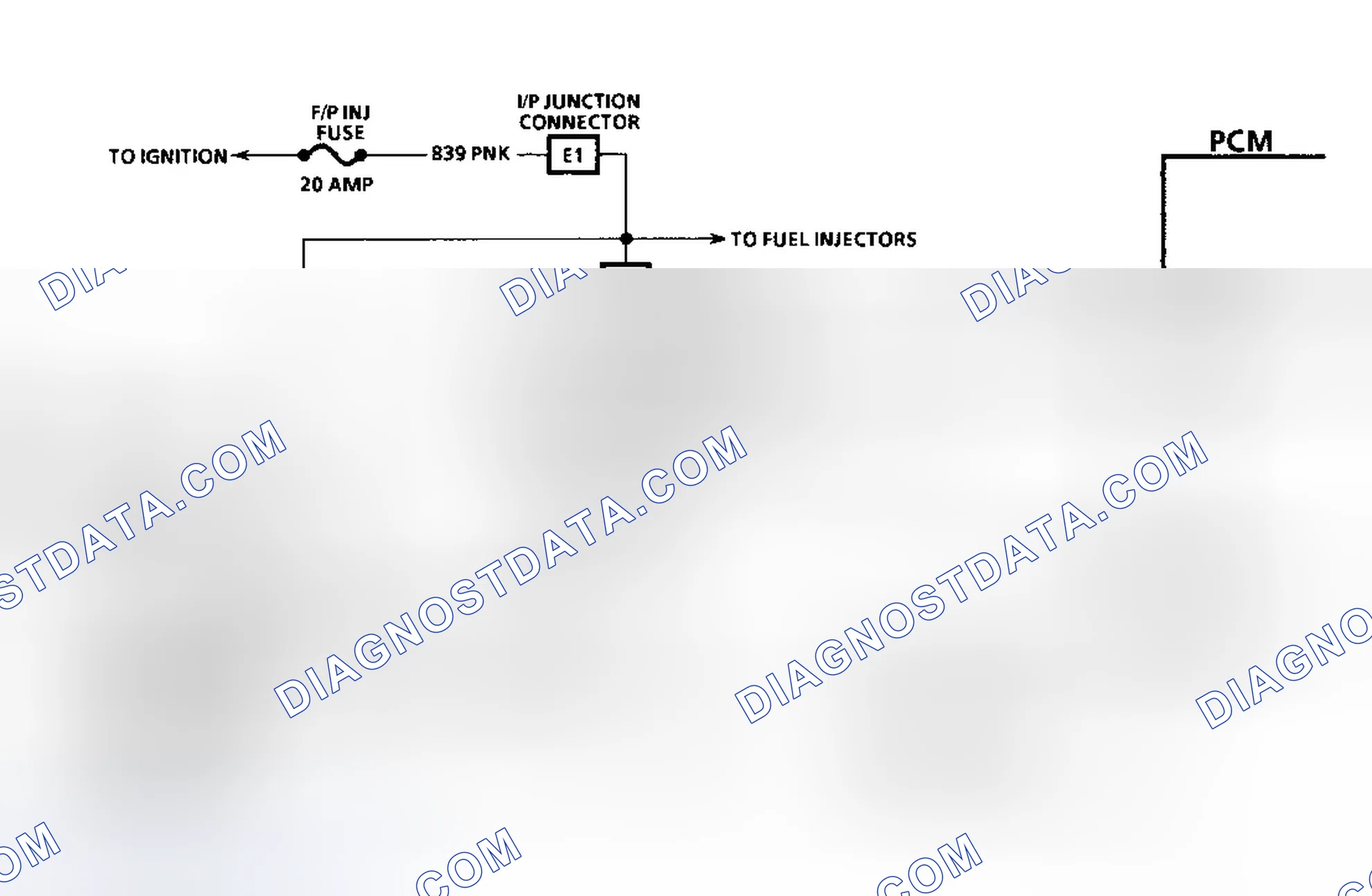 Scheme 53: Code 54 Schematic (3.1L) Fuel Pump Voltage Low