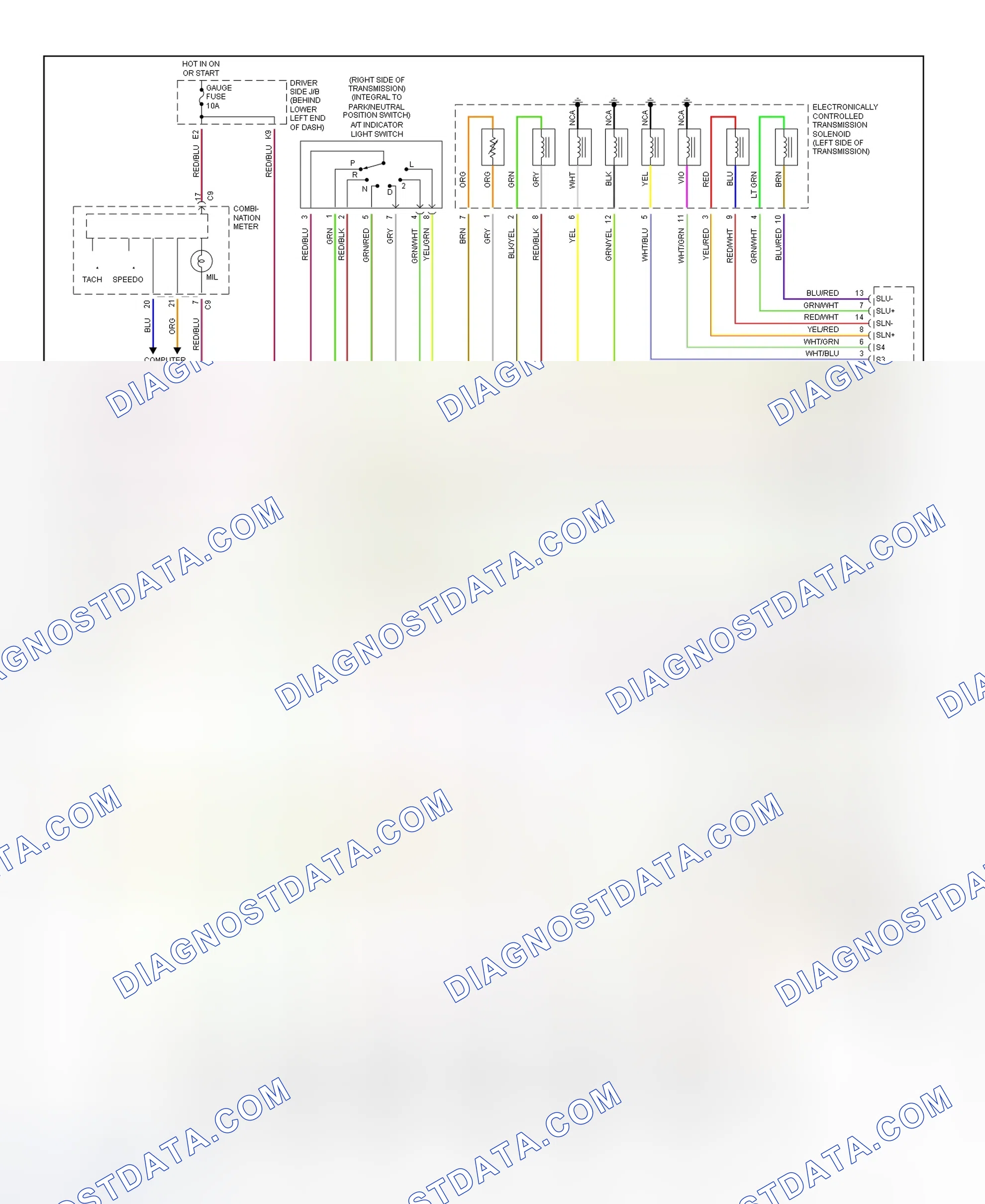 Scheme 43: Transmission Electronic Control System Wiring Diagram (2001 IS 300 - 2 Of 2)