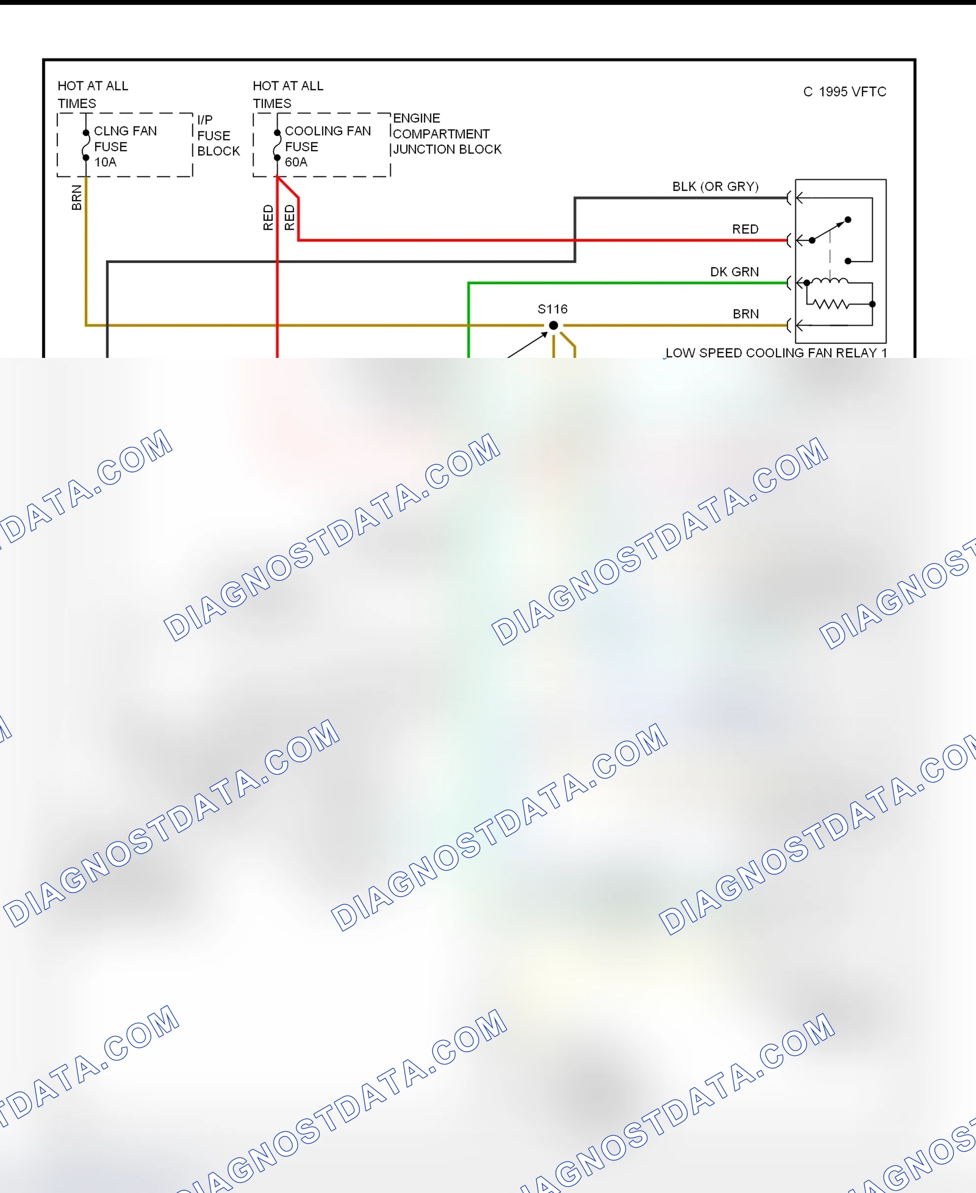 Scheme 39: Cooling Fan System Wiring Diagram (1999 Riviera)