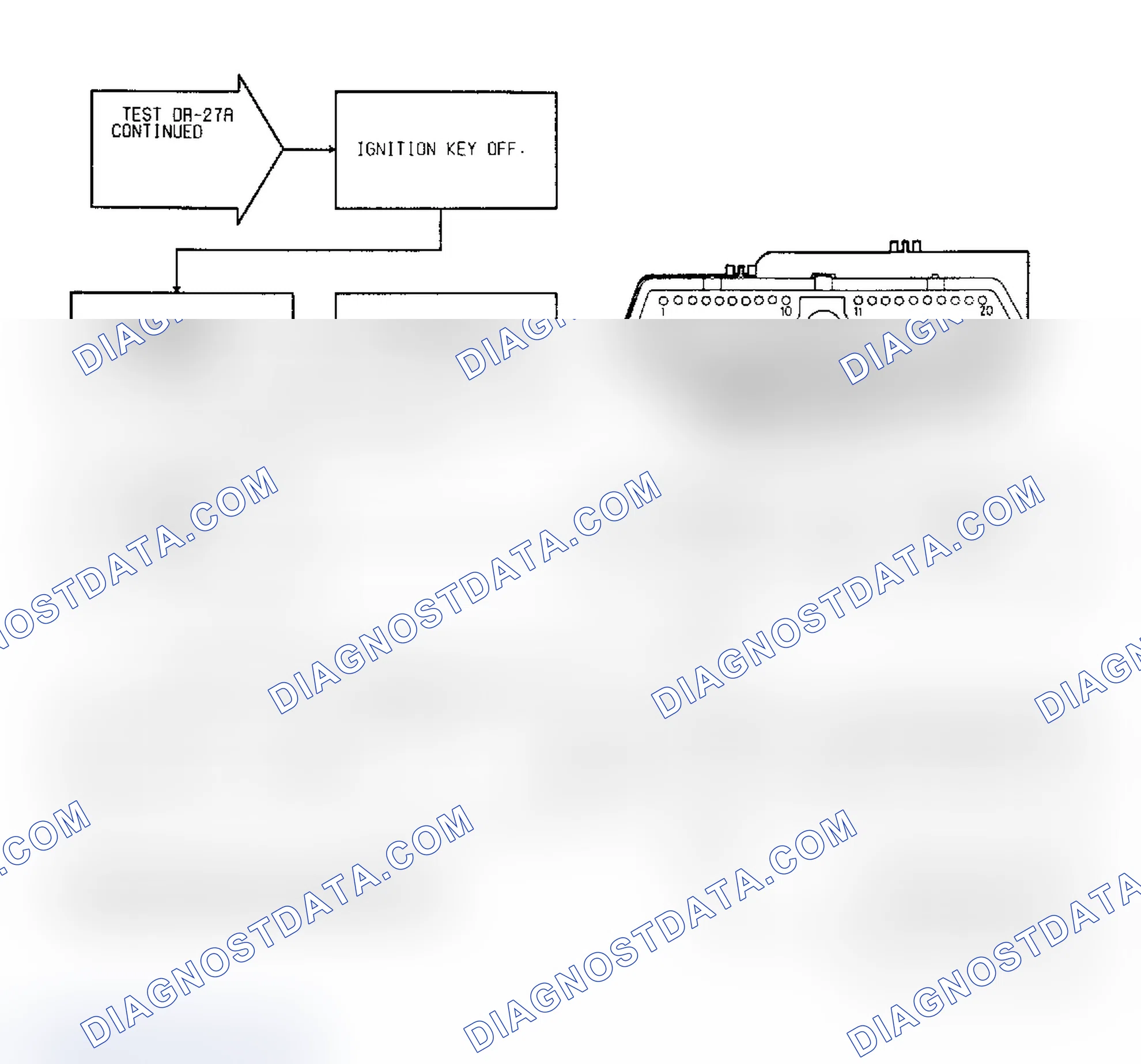 Scheme 139: Test DR-27A, Code 35: (2 of 2) Radiator Fan Relay Circuit