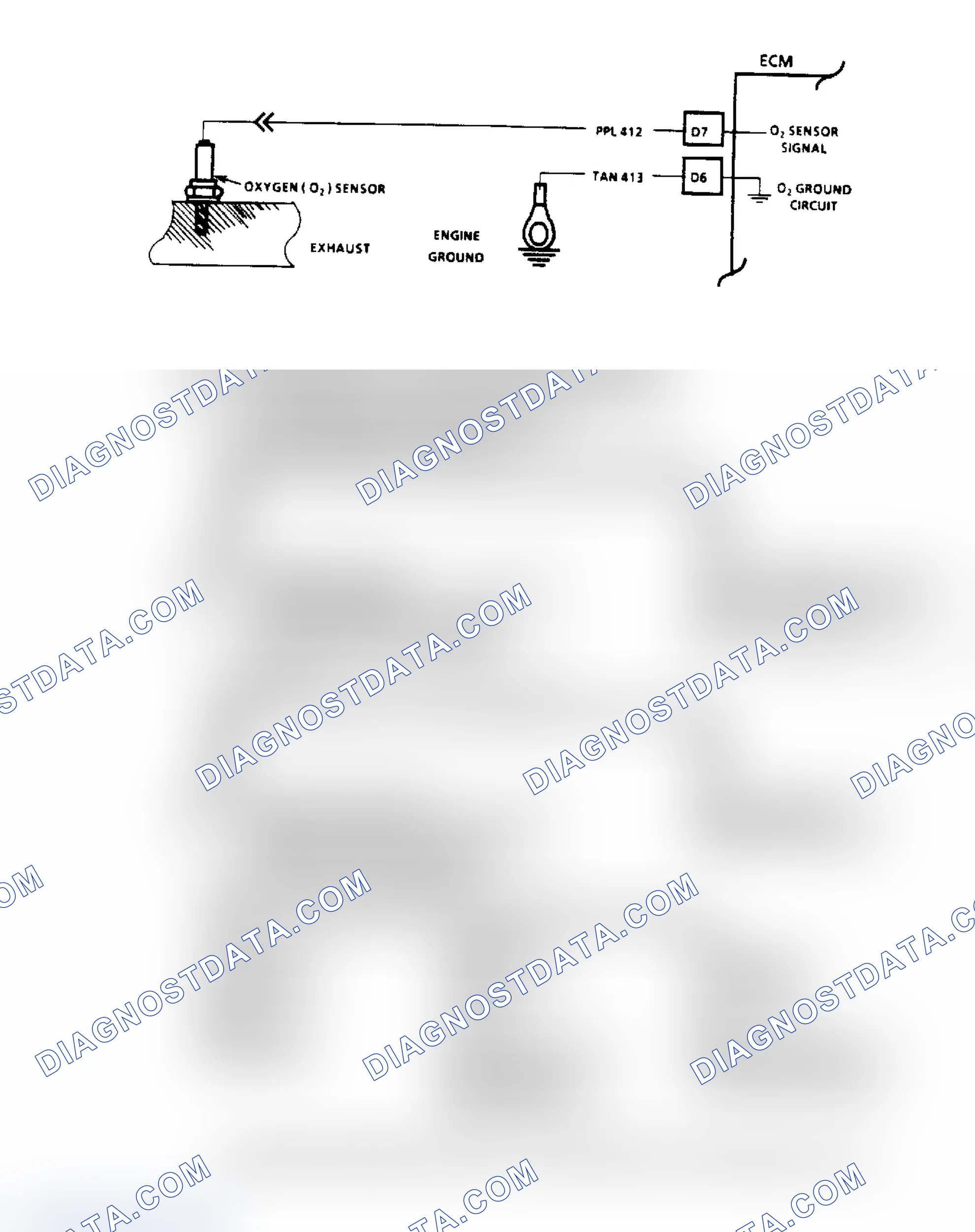 Scheme 45: Code 13, Oxygen Sensor Circuit Flow Chart & Schematic