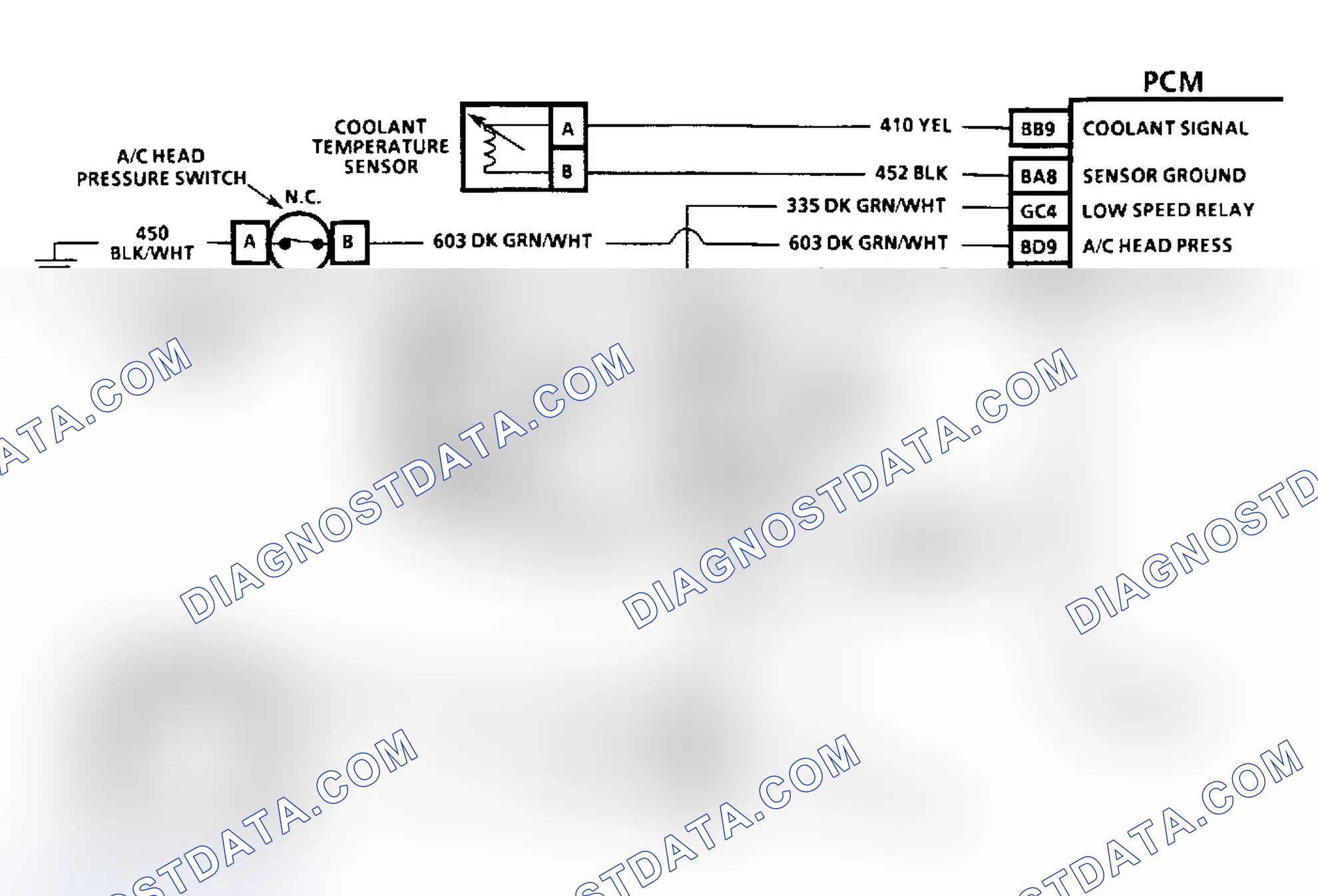 Scheme 132: CODE 69, A/C HEAD PRESSURE SWITCH 3.8L