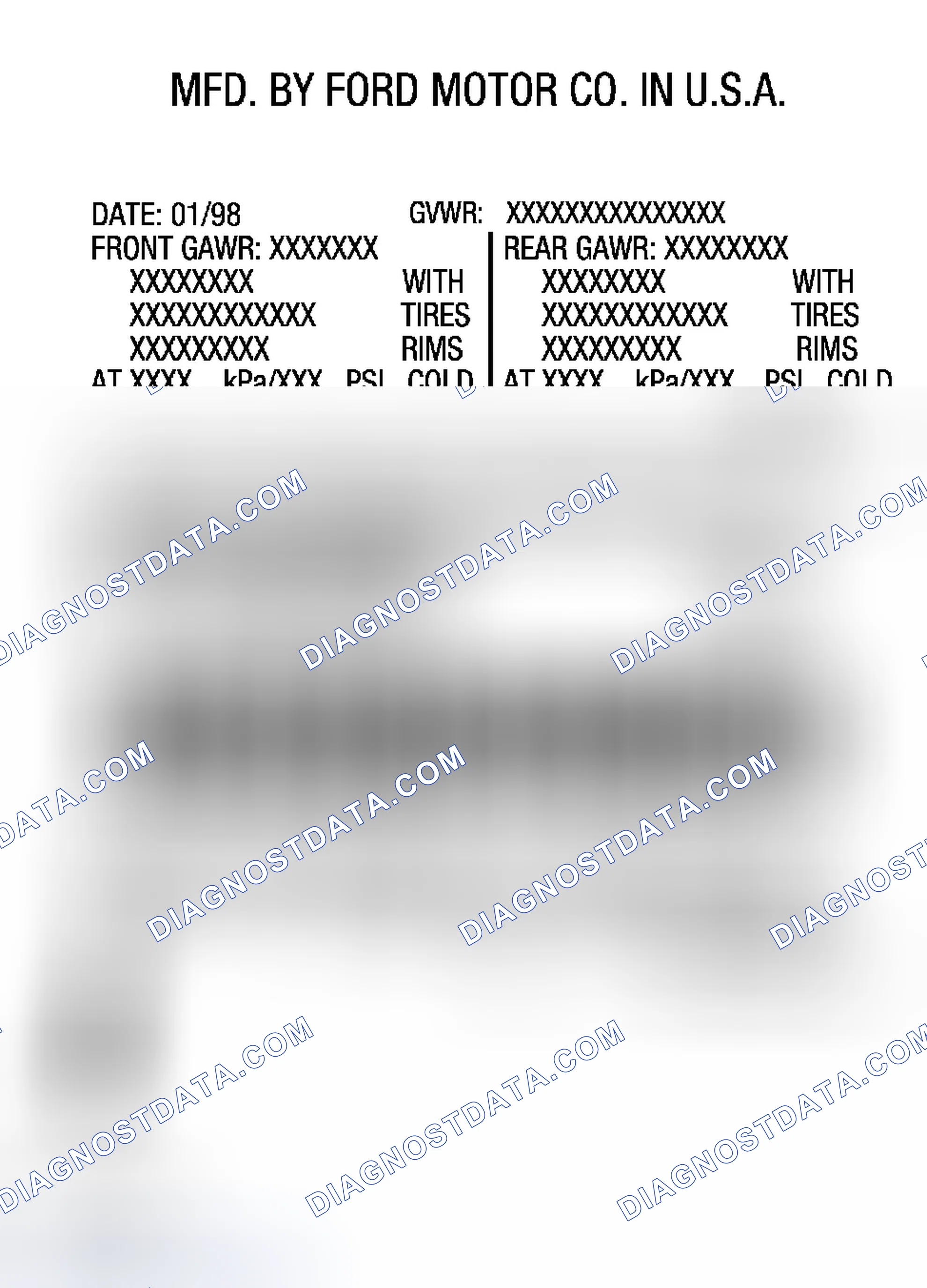 Scheme 34: Wheel Base Codes - Ford Freestyle