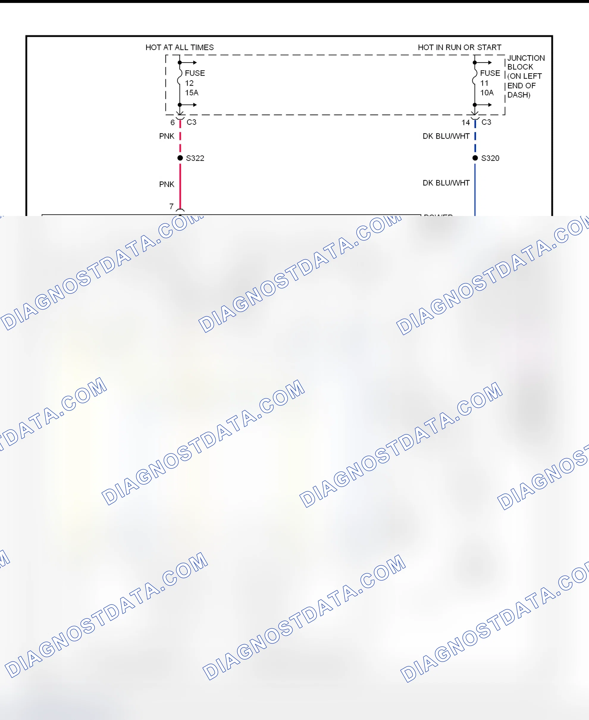 Scheme 1: Power Mirror System Wiring Diagram (Dakota)