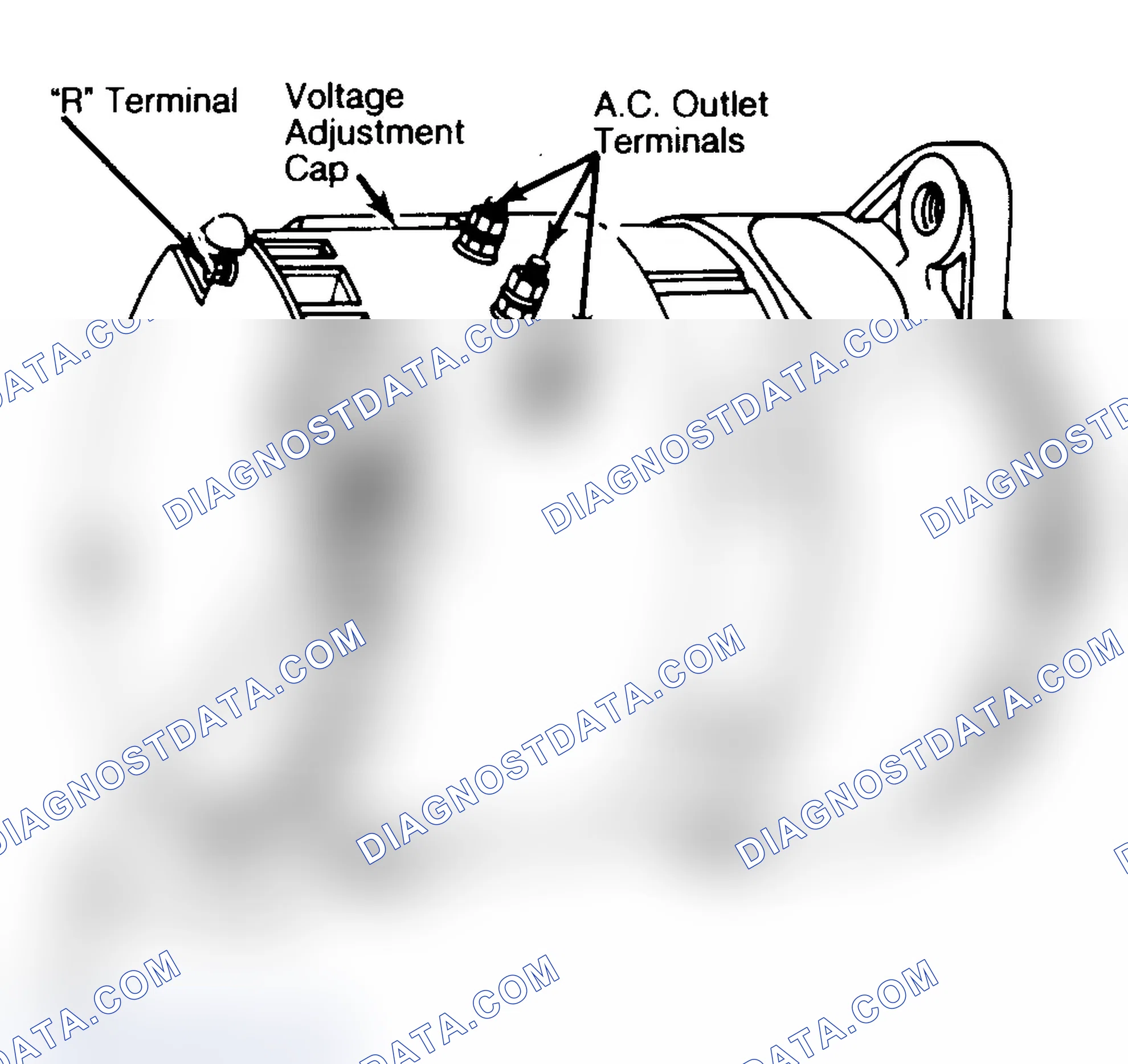 Scheme 6: Identification of Delcotron Terminal Locations For 27SI heavy-duty alternator only.