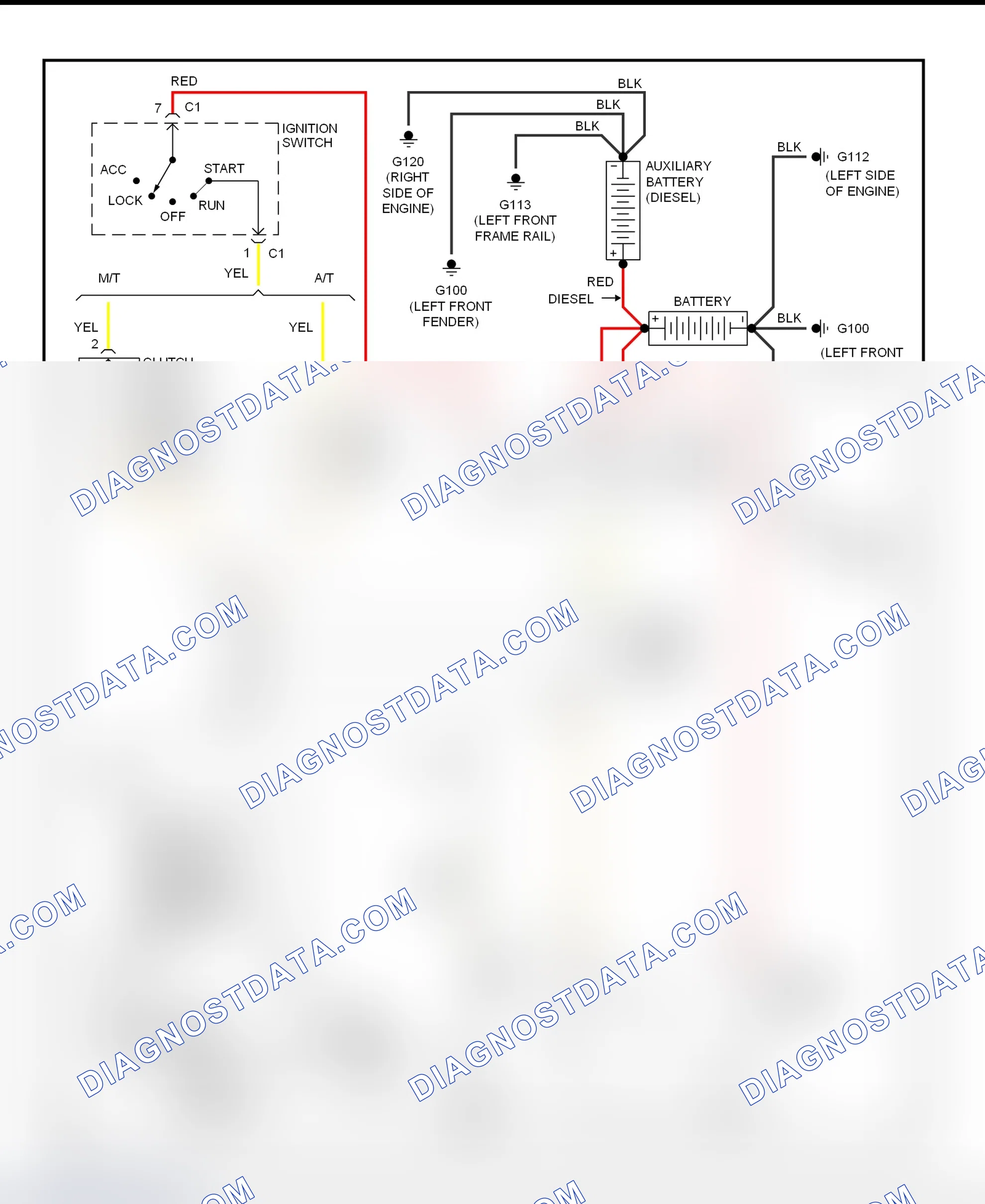 Scheme 7: Starting System Wiring Diagram (Ram Pickup)