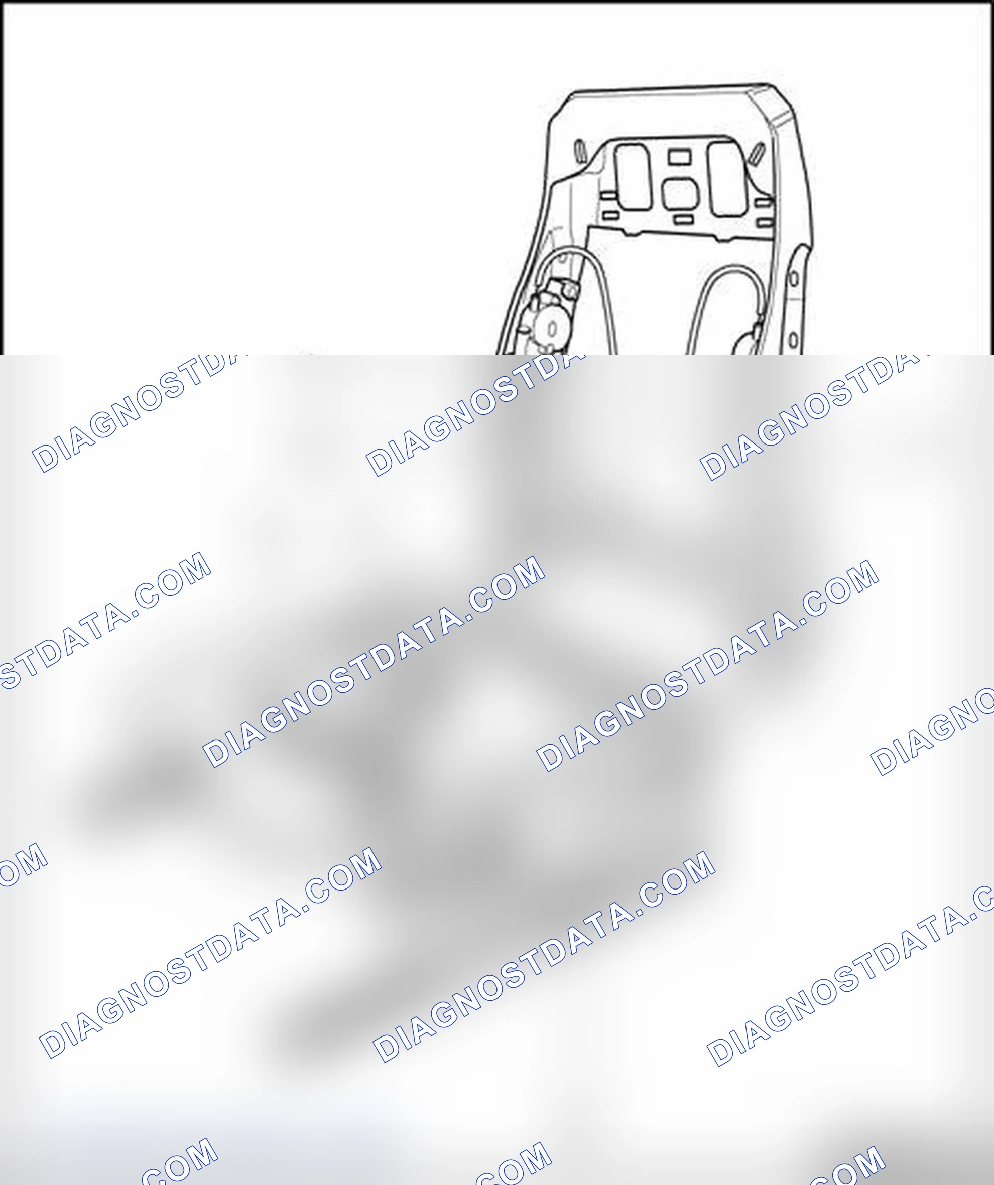 Scheme 232: Forward and backward seat adjustment motor, assembly overview