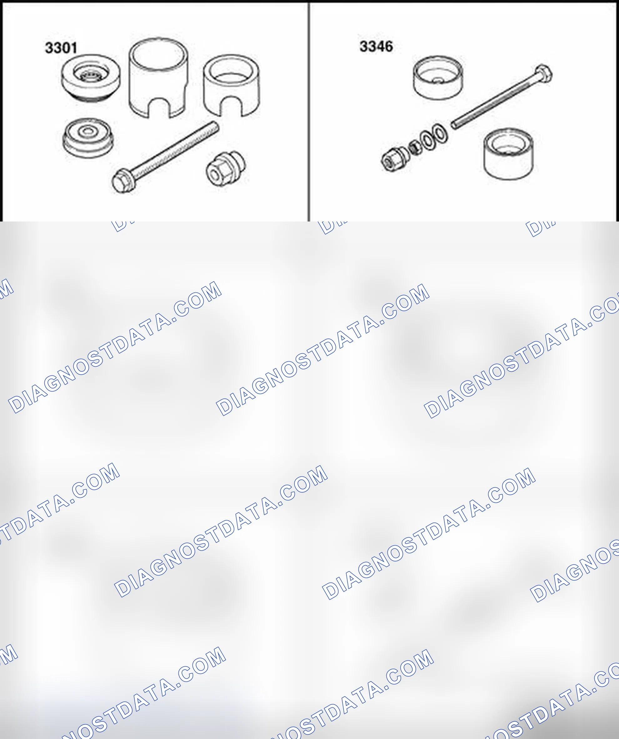 Scheme 998: Bonded rubber bushing, removing and installing