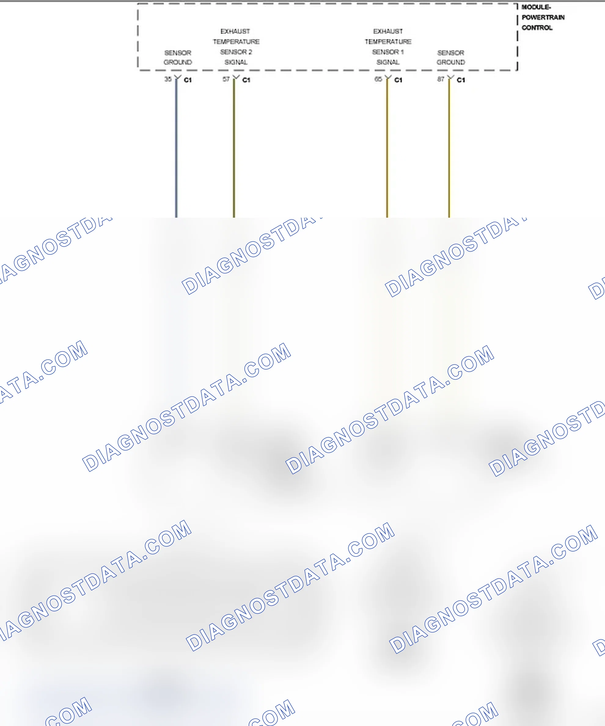 Scheme 633: P0545-EXHAUST GAS TEMPERATURE SENSOR CIRCUIT LOW - BANK 1 SENSOR 1