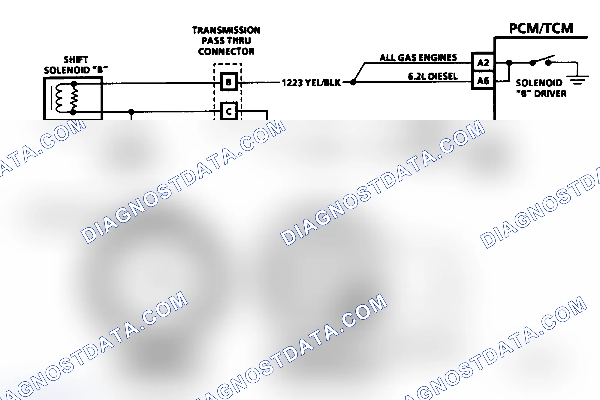 Scheme 430: SHIFT SOLENOID "B" CIRCUIT