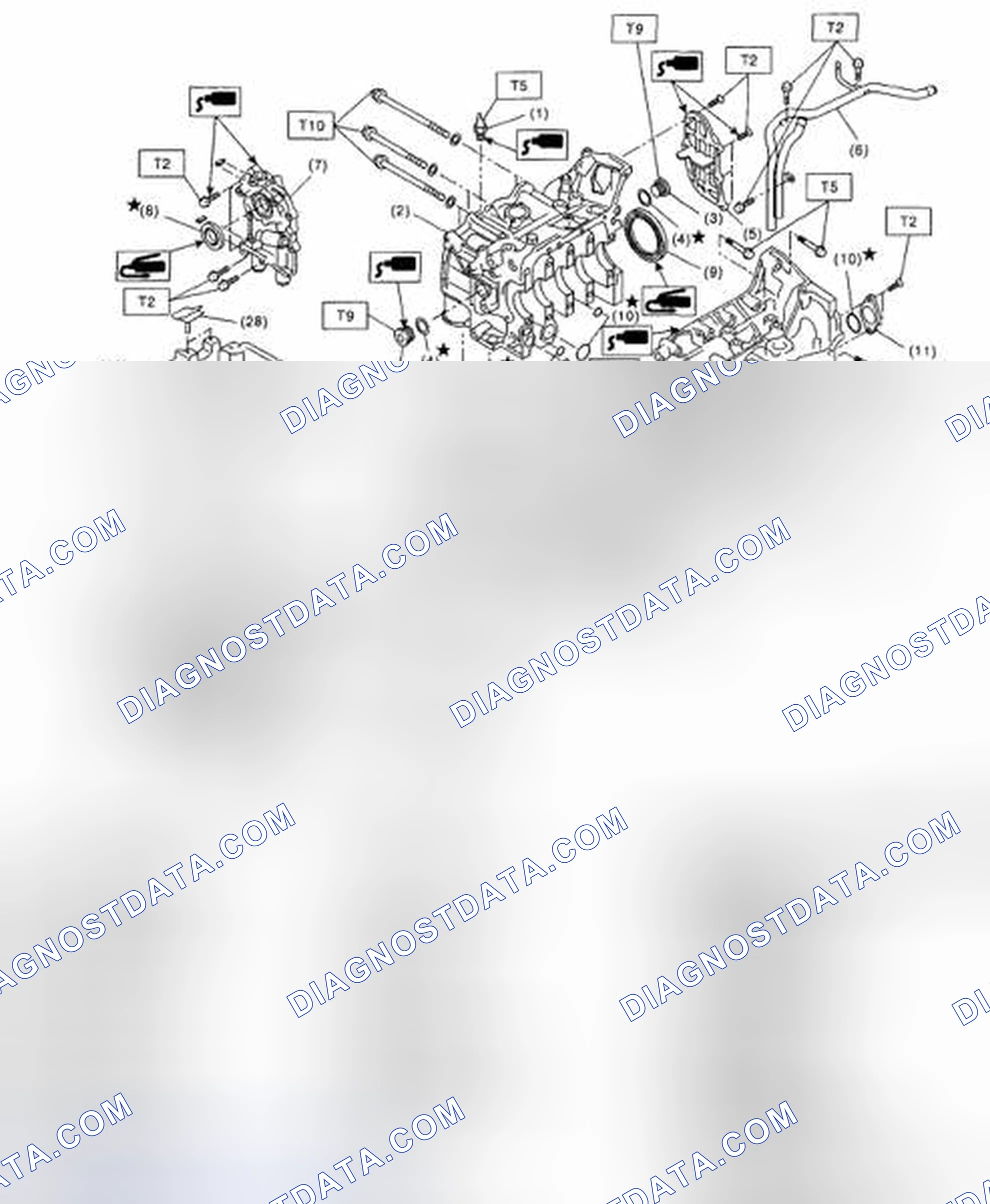 Scheme 498: Identifying Cylinder Block Components With Torque Specification