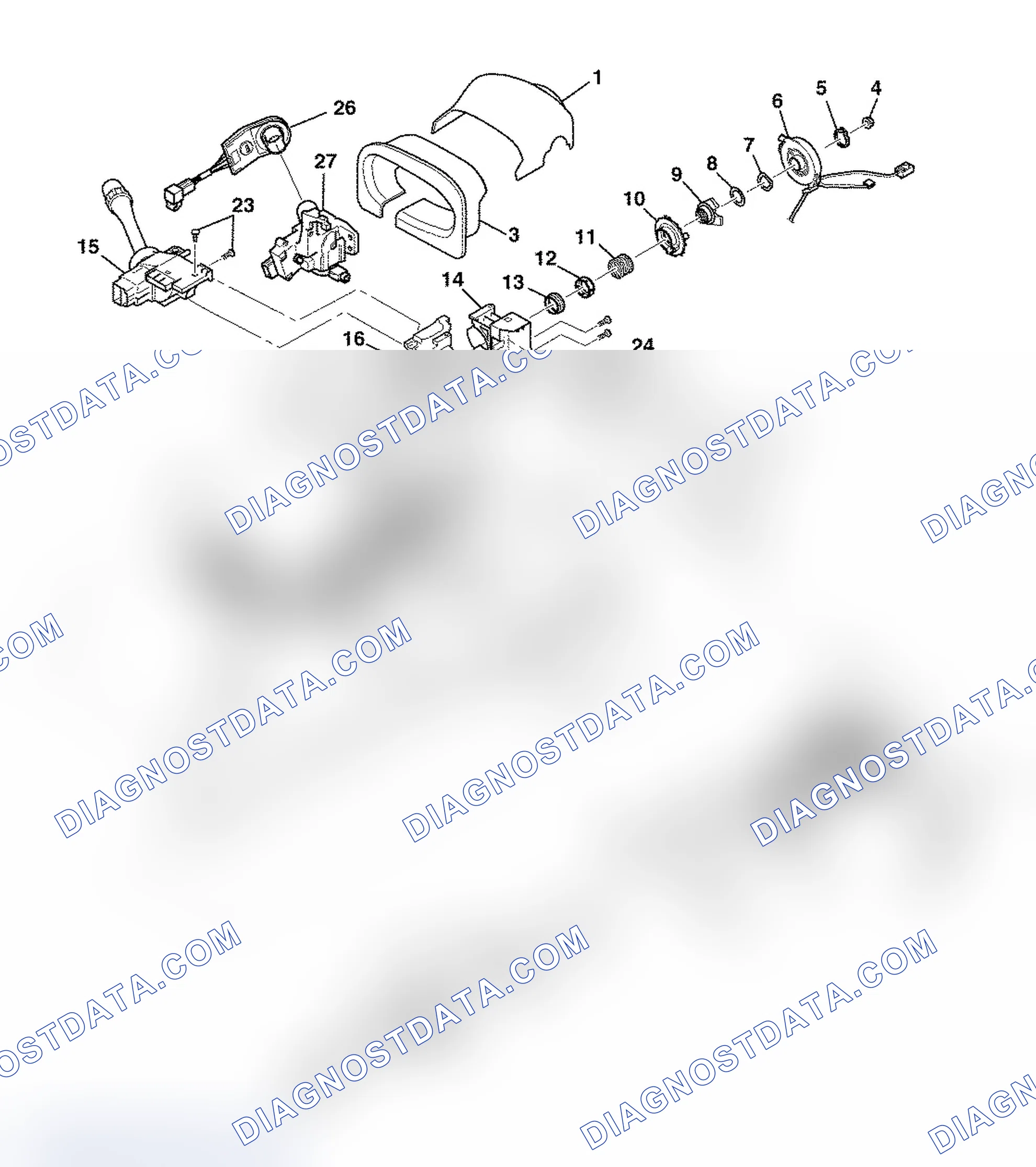 Scheme 4: Steering Column Disassembled View