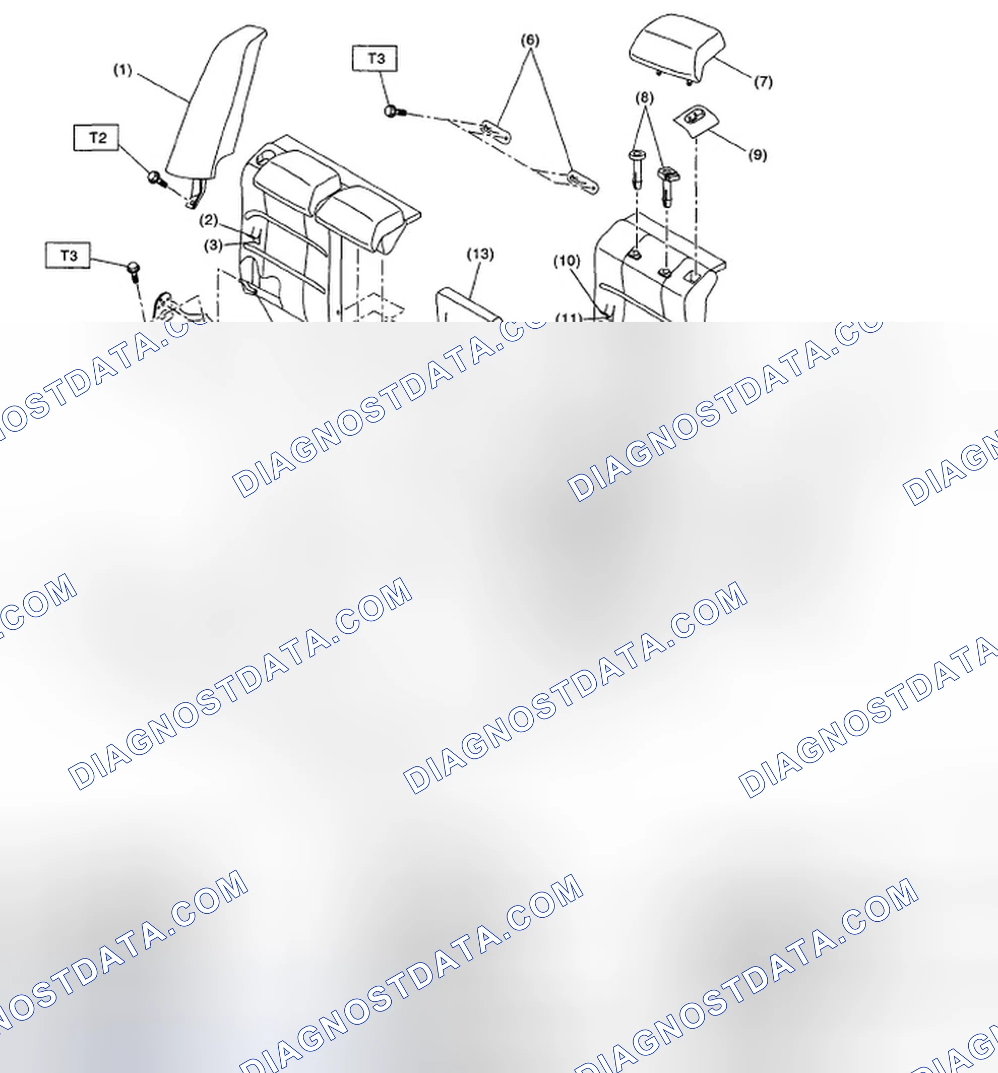 Scheme 23: REAR SEAT (SEDAN MODEL)