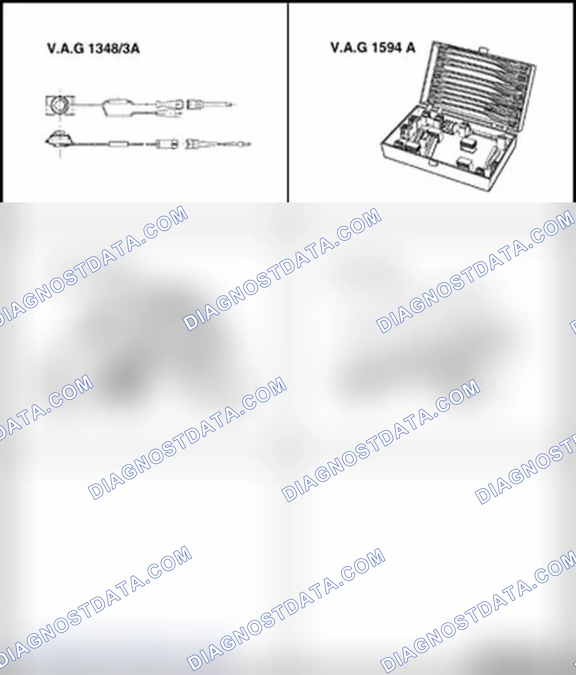 Scheme 61: Injection quantity, leak tightness and spray pattern of injectors, checking
