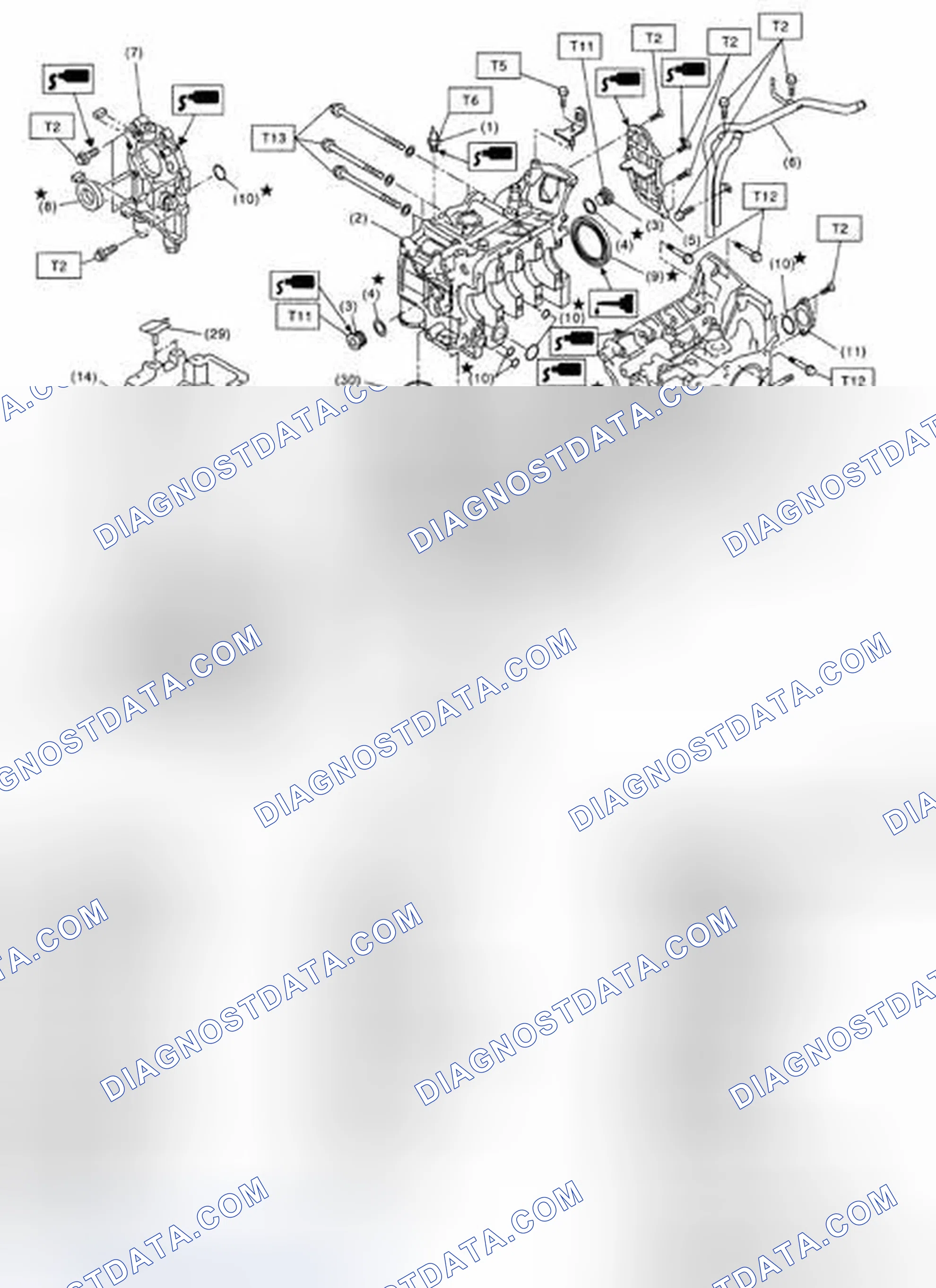 Scheme 277: Exploded View Of Cylinder Block Components With Torque Specifications