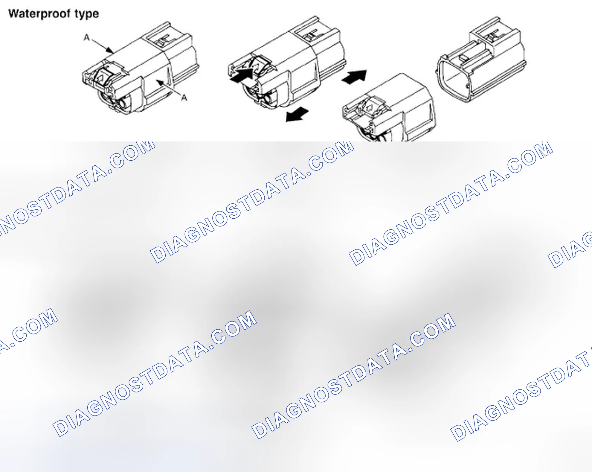Scheme 37: Harness Connector Disconneting Procedure (Slide-Locking Type)