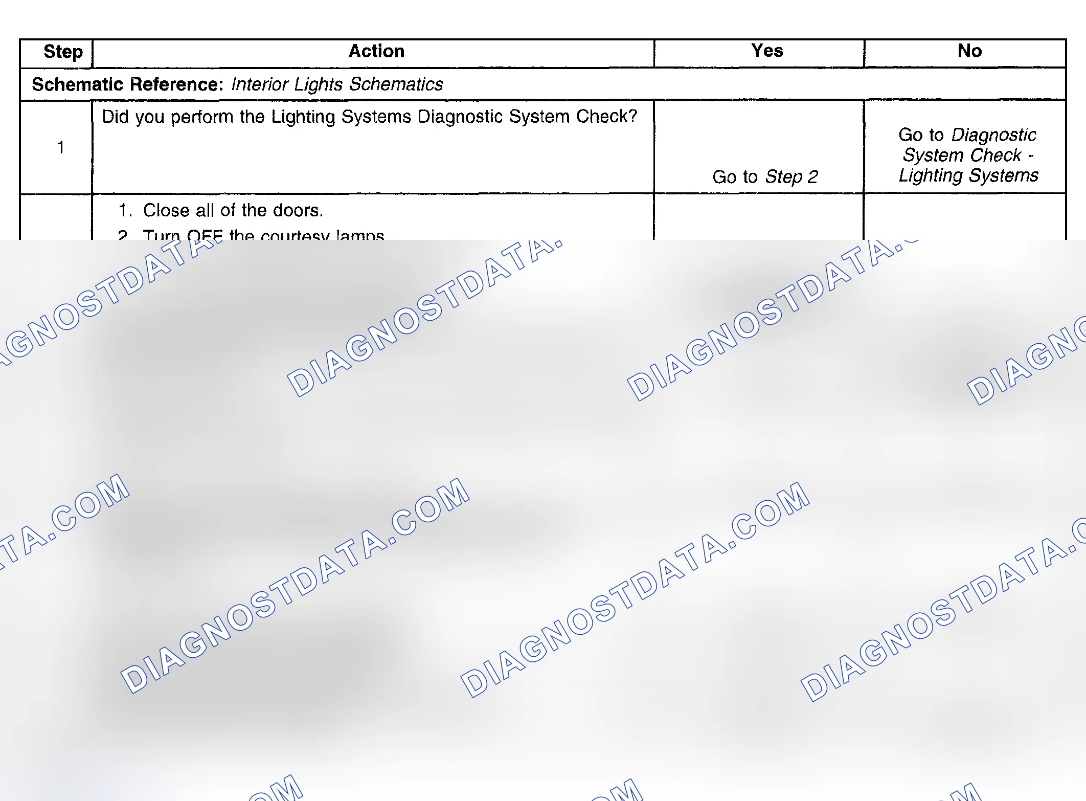 Scheme 150: READING LAMP(S) INOPERATIVE
