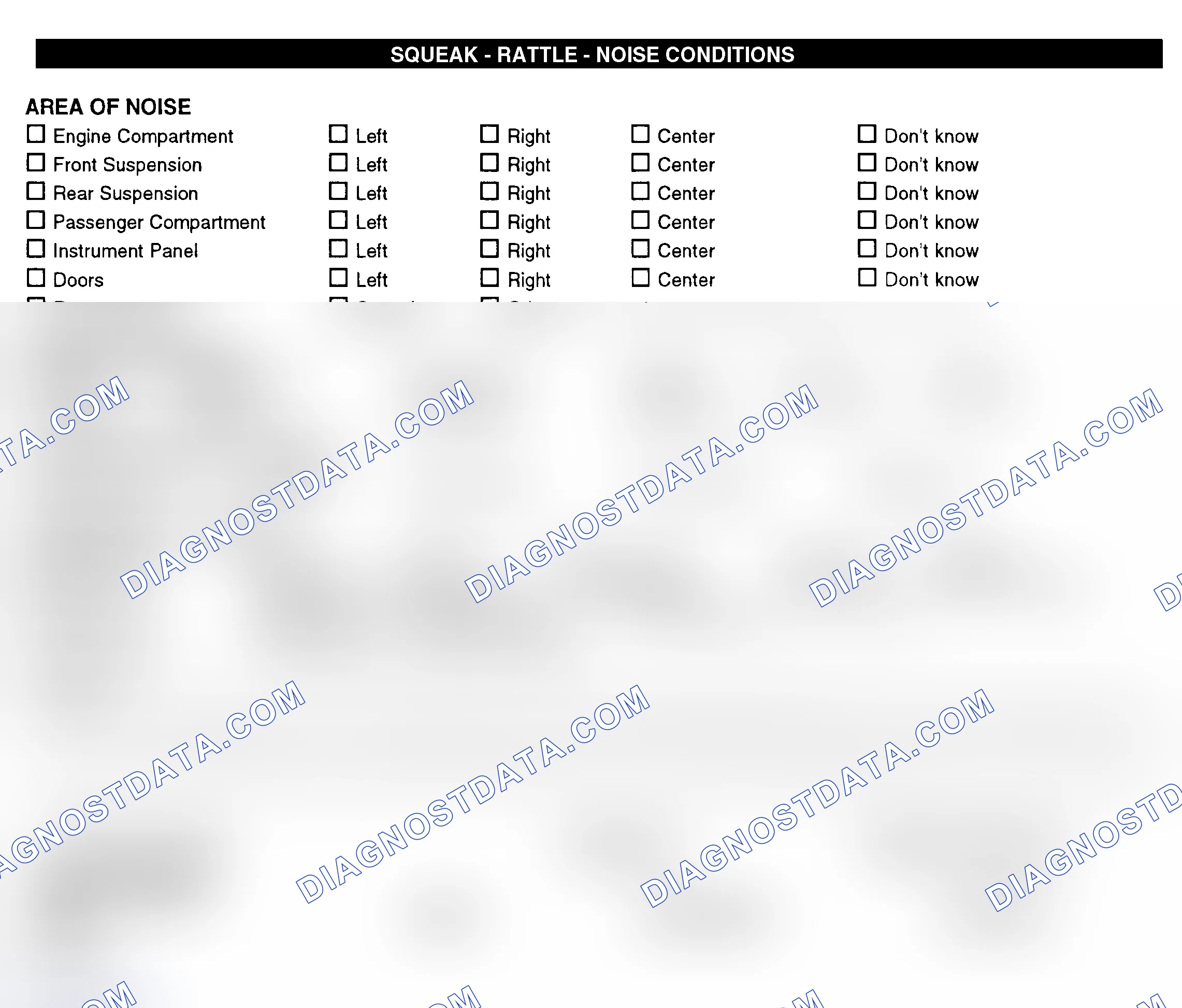 Scheme 11: Squeak, Rattle, & Noise Conditions