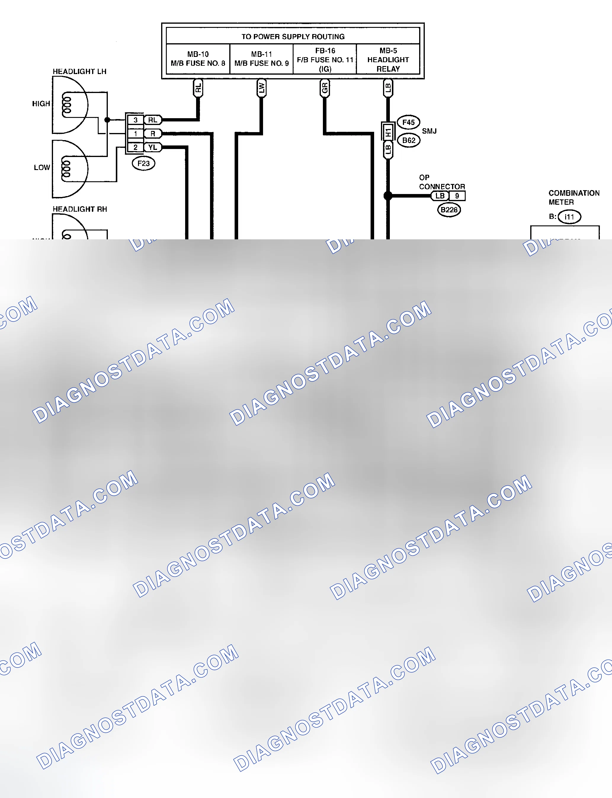 Scheme 64: Headlight & Tail Light Schematic (Headlight 4-Light Model)