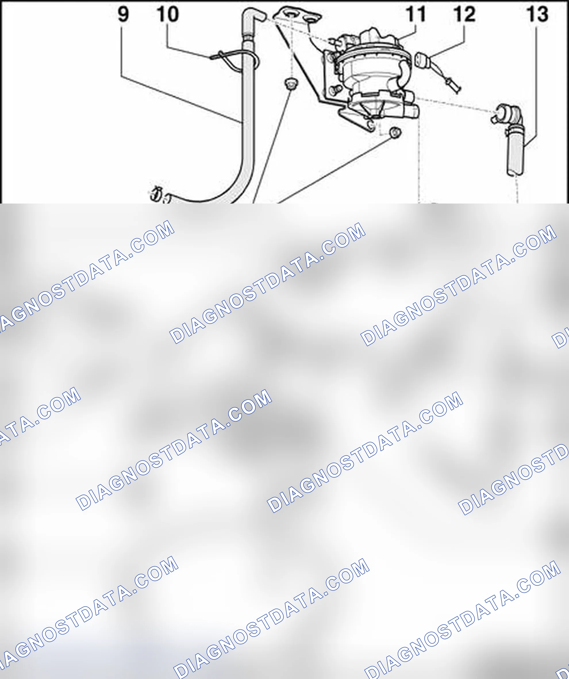 Scheme 582: EVAP canister/leak detection system, assembly overview