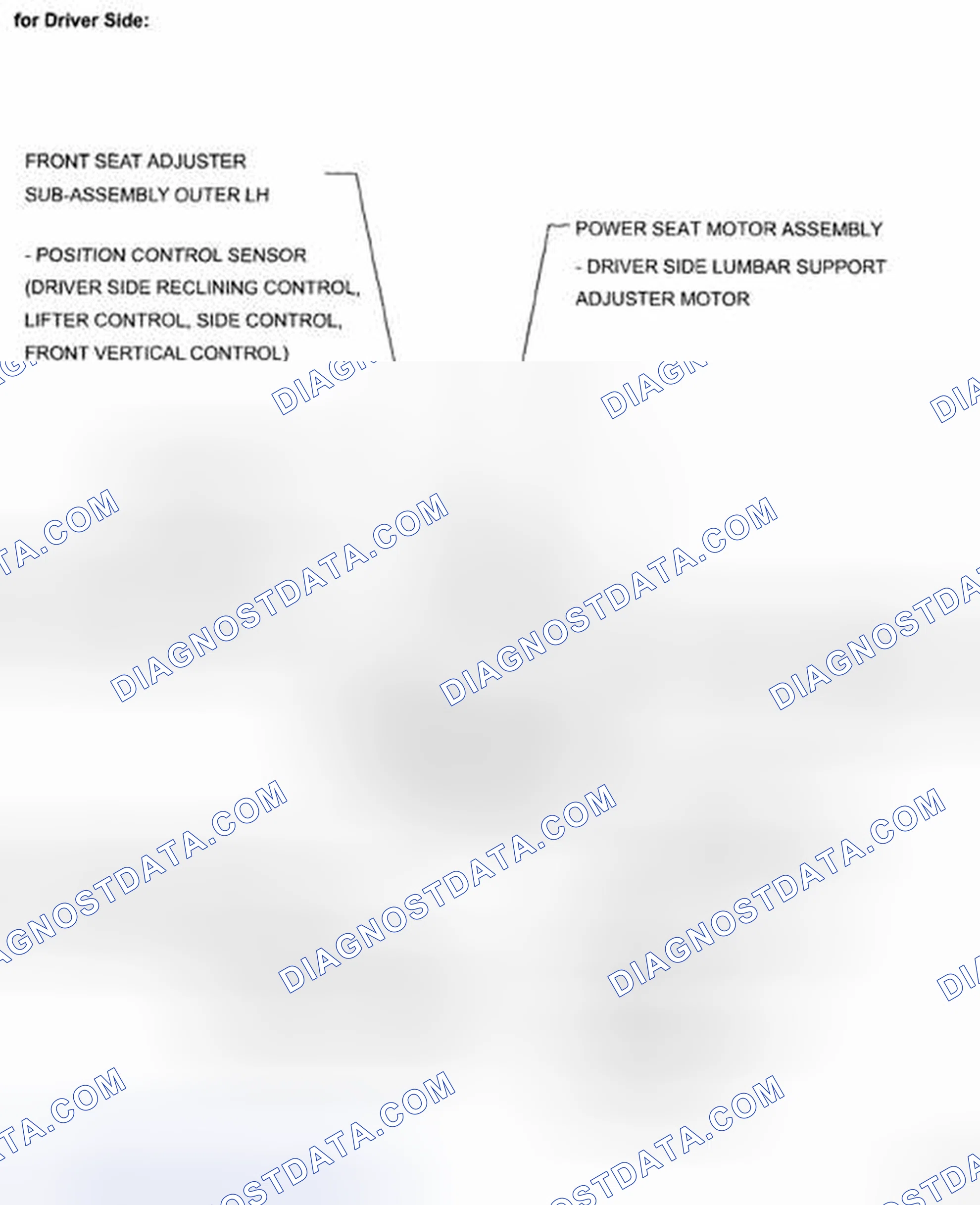 Fig. 4: Identifying Front Power Seat Control System Parts Location (4 Of 5)