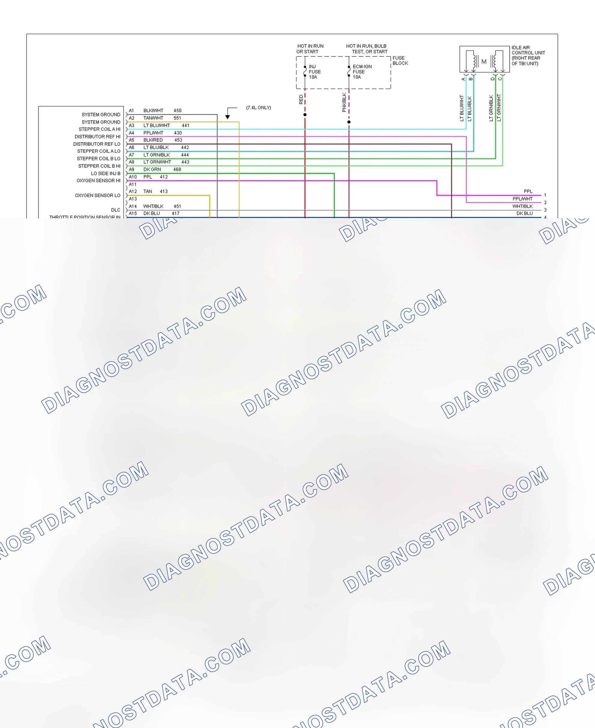 Scheme 17: Wiring Diagram (Pickup, Sierra, Suburban - 4.3L & 7.4L With M/T - 1 Of 3)