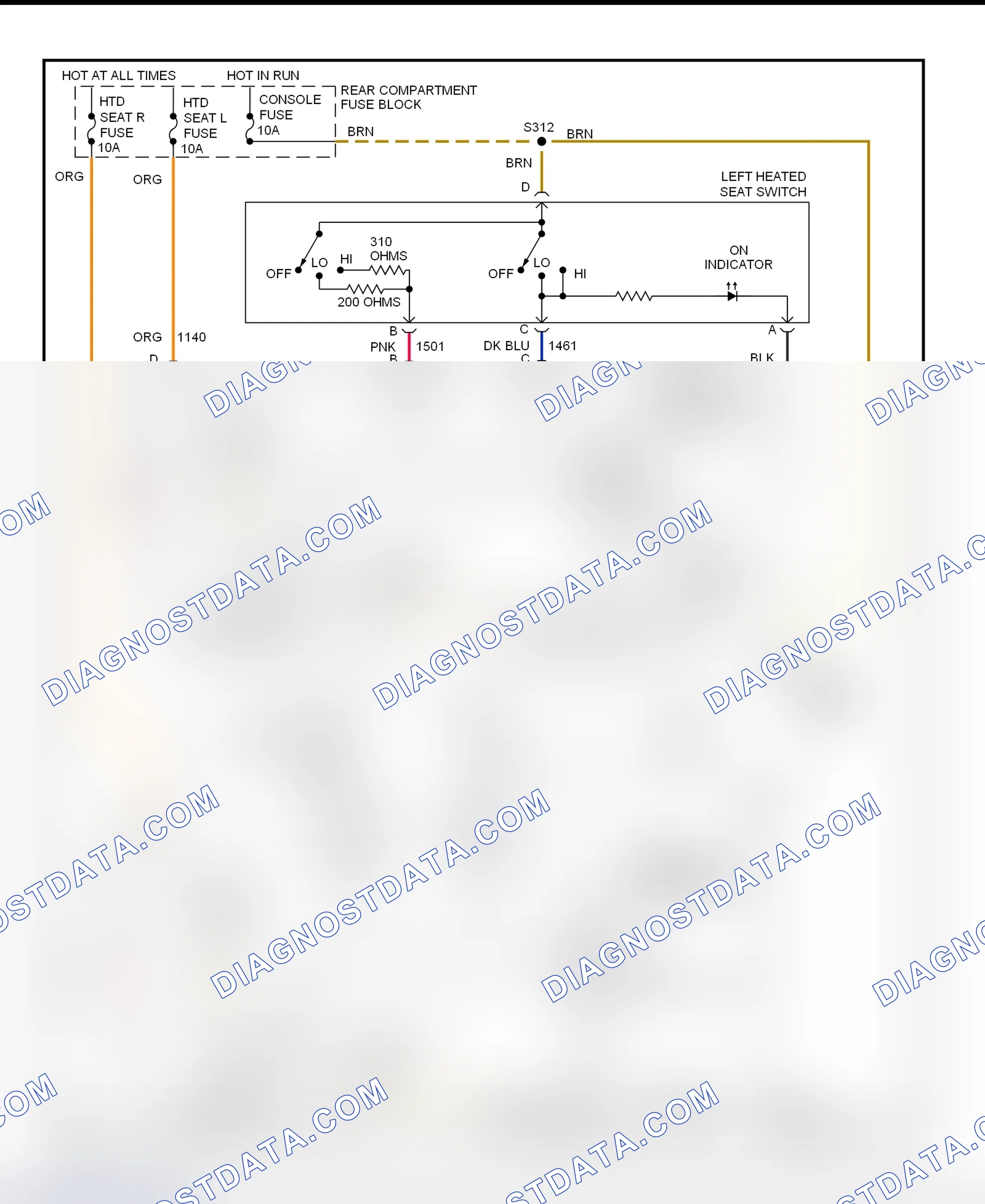 Scheme 12: Power Heated Seats Wiring Diagram (DeVille)