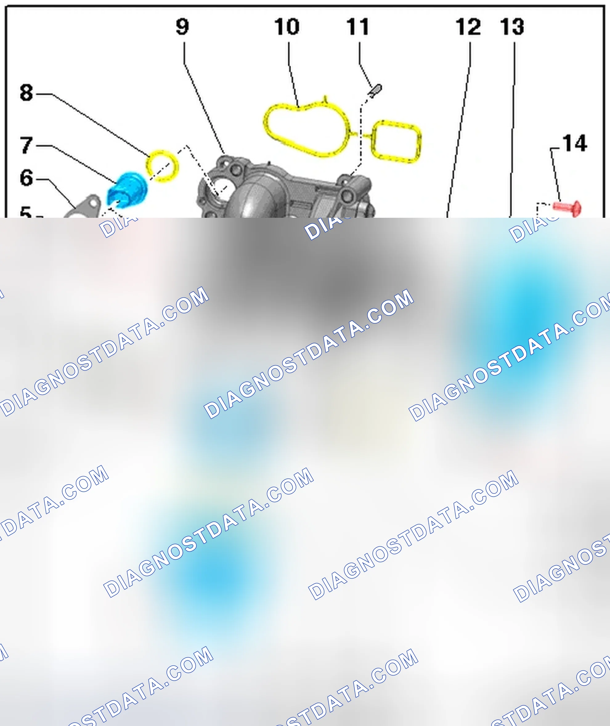Scheme 17: COOLANT PUMP AND THERMOSTAT OVERVIEW