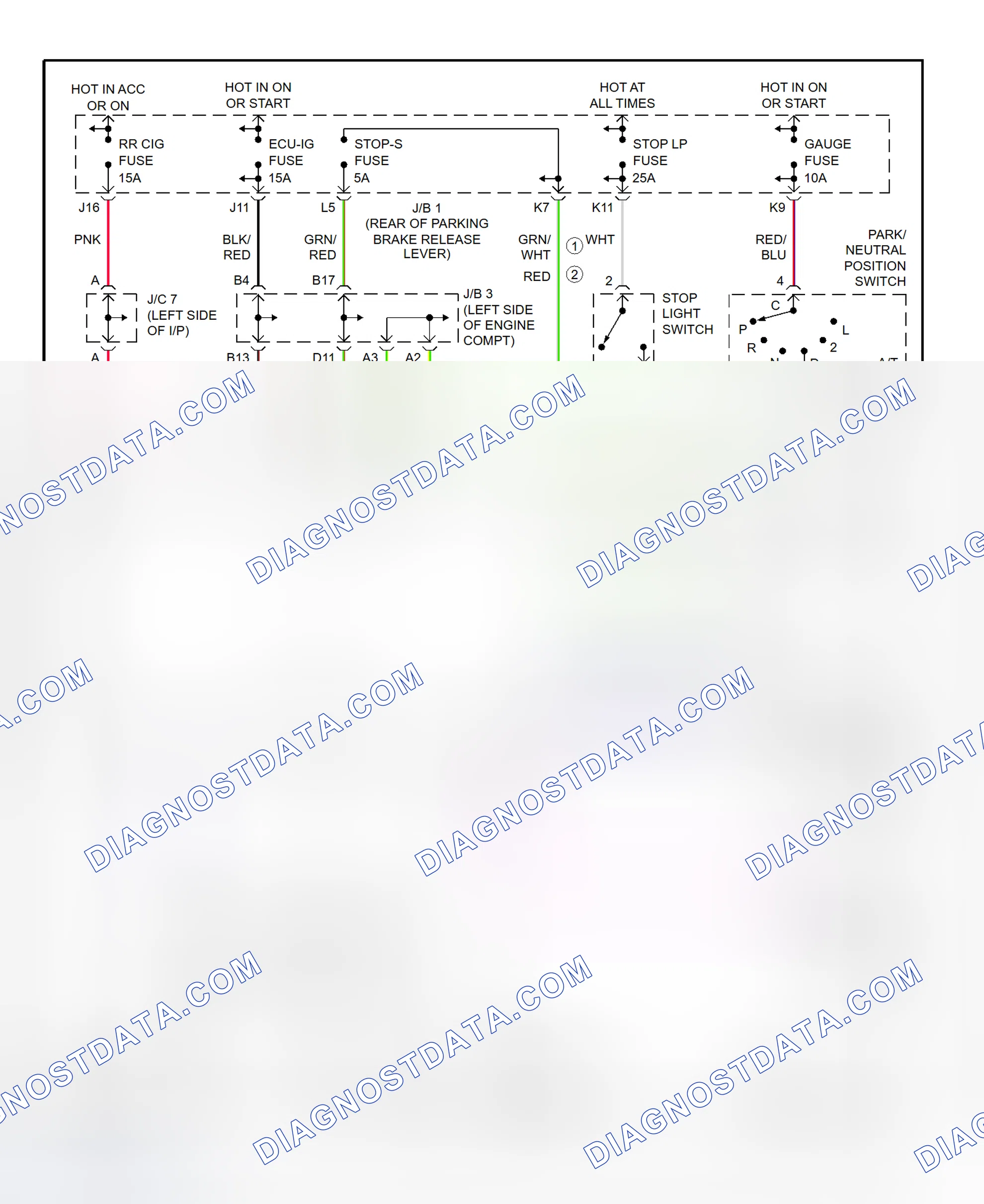 Scheme 7: Shift Interlock System Wiring Diagram (1995-96 LS400)