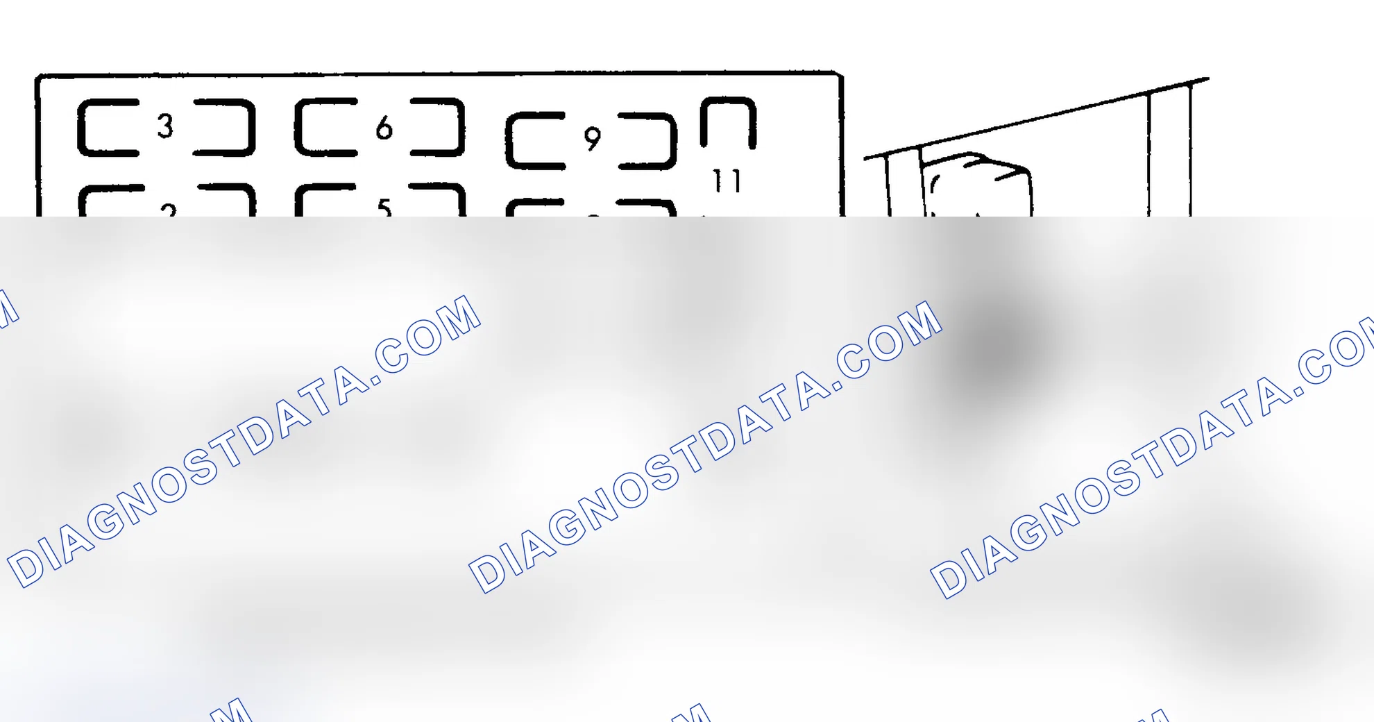 Scheme 6: PASSENGER COMPARTMENT FUSE PANEL IDENTIFICATION (1987-90)