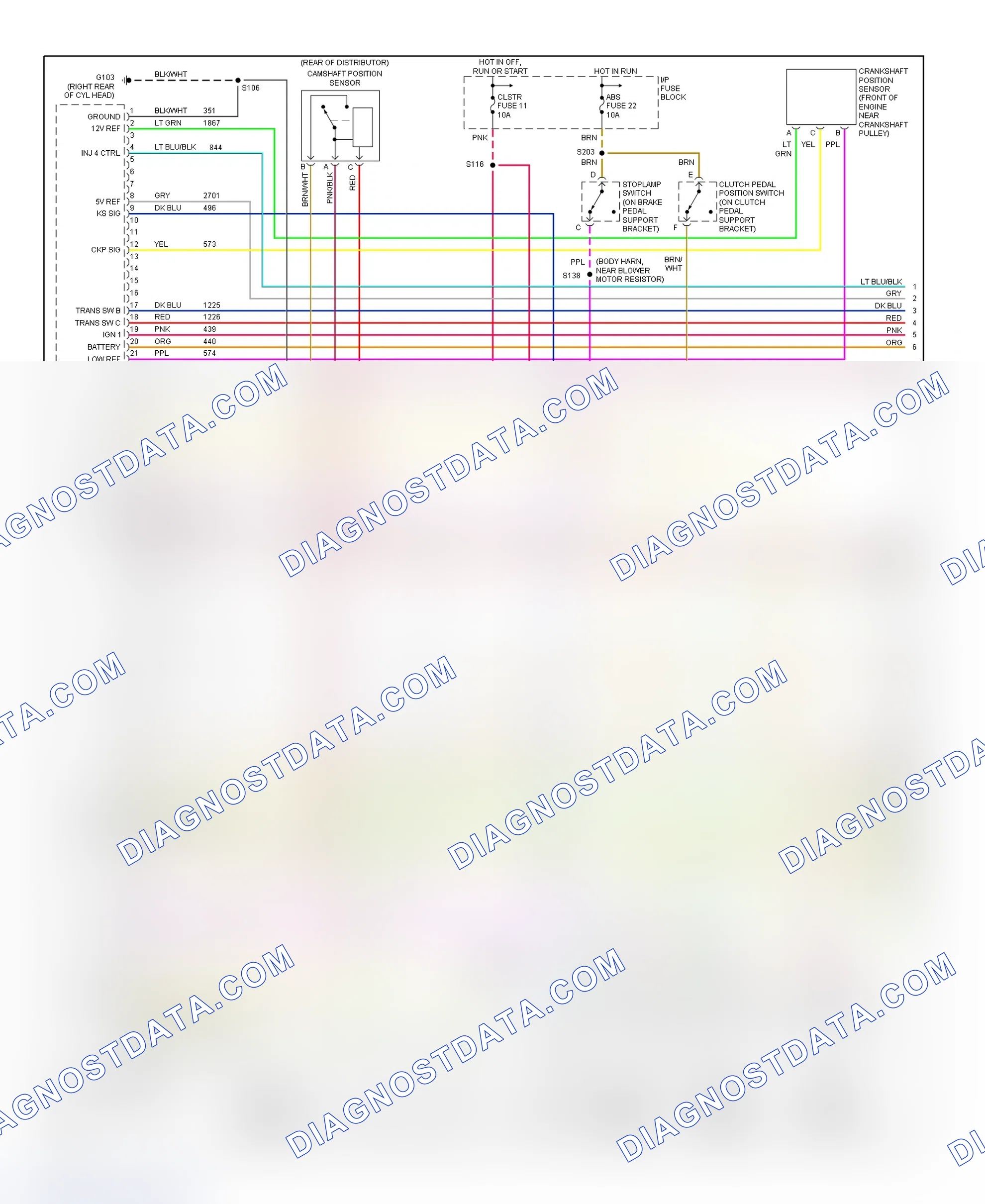 Scheme 81: PCM Wiring Diagram (Blazer, Jimmy Canadian, Sonoma & S10 Pickup - 4.3L - 1 Of 4)