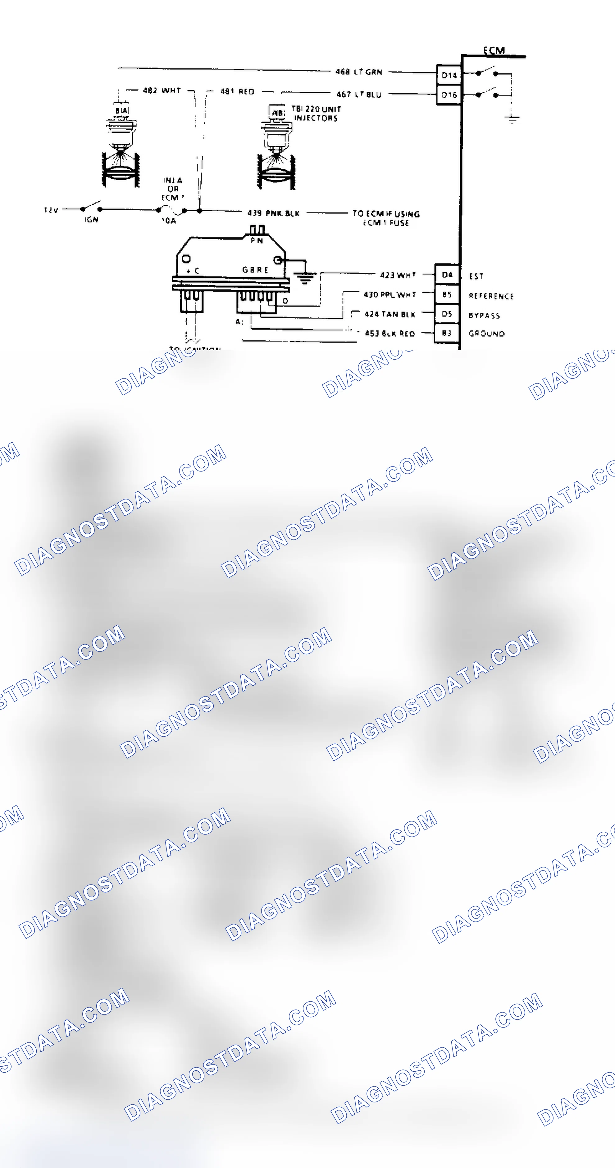 Scheme 34: Chart A4, Injector Circuit Diagnosis (All Other Models)