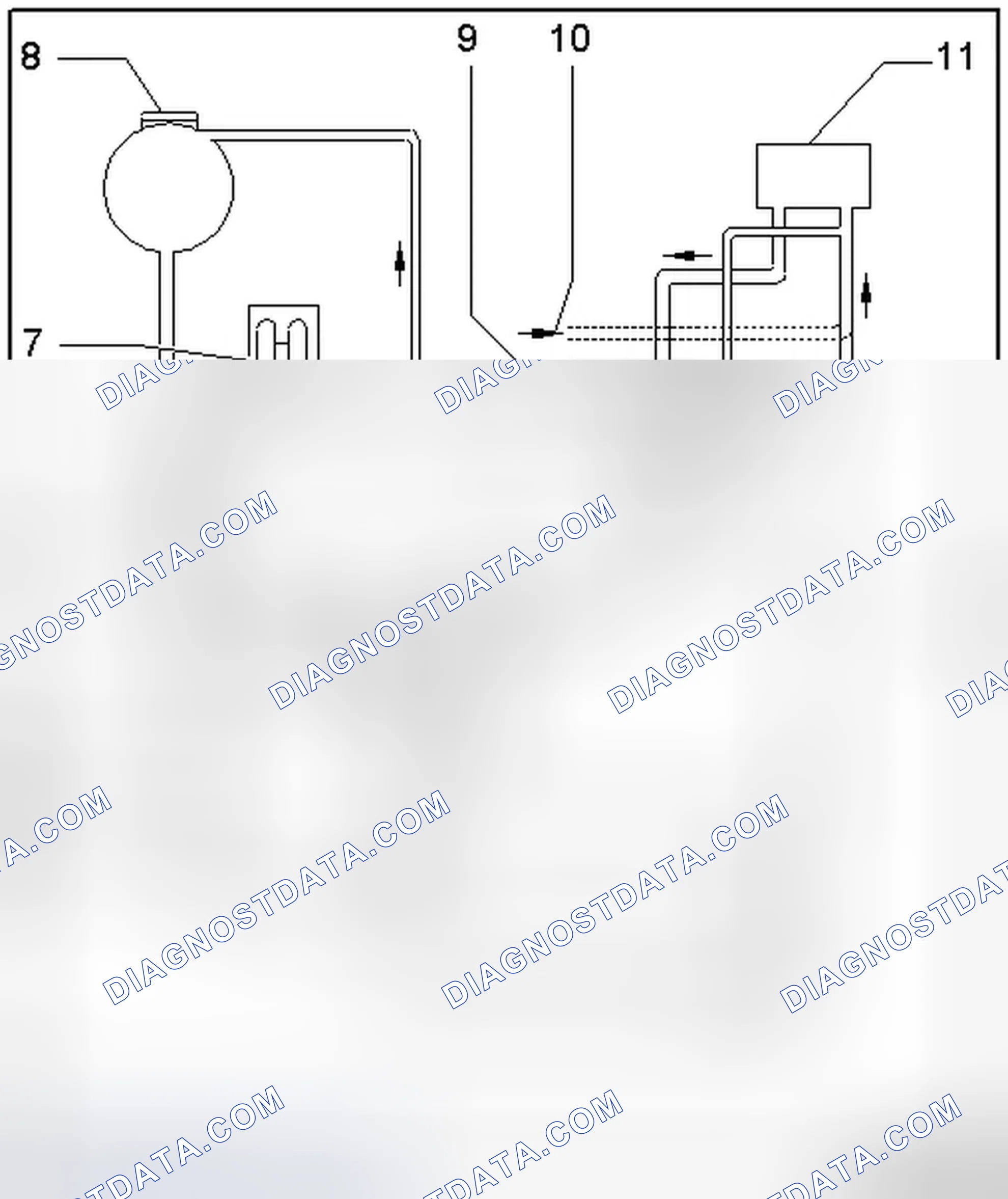 Scheme 153: COOLANT HOSE CONNECTION DIAGRAM