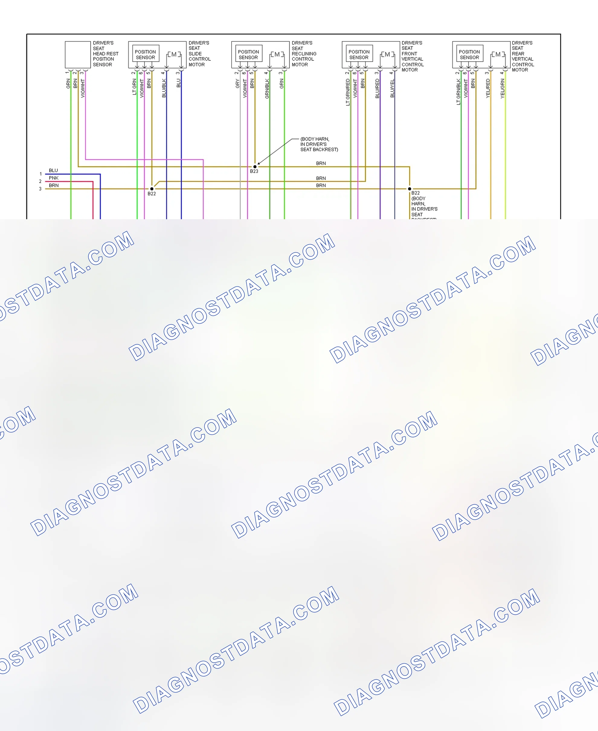 Scheme 12: Power Memory Seat System Wiring Diagram (2 Of 2)