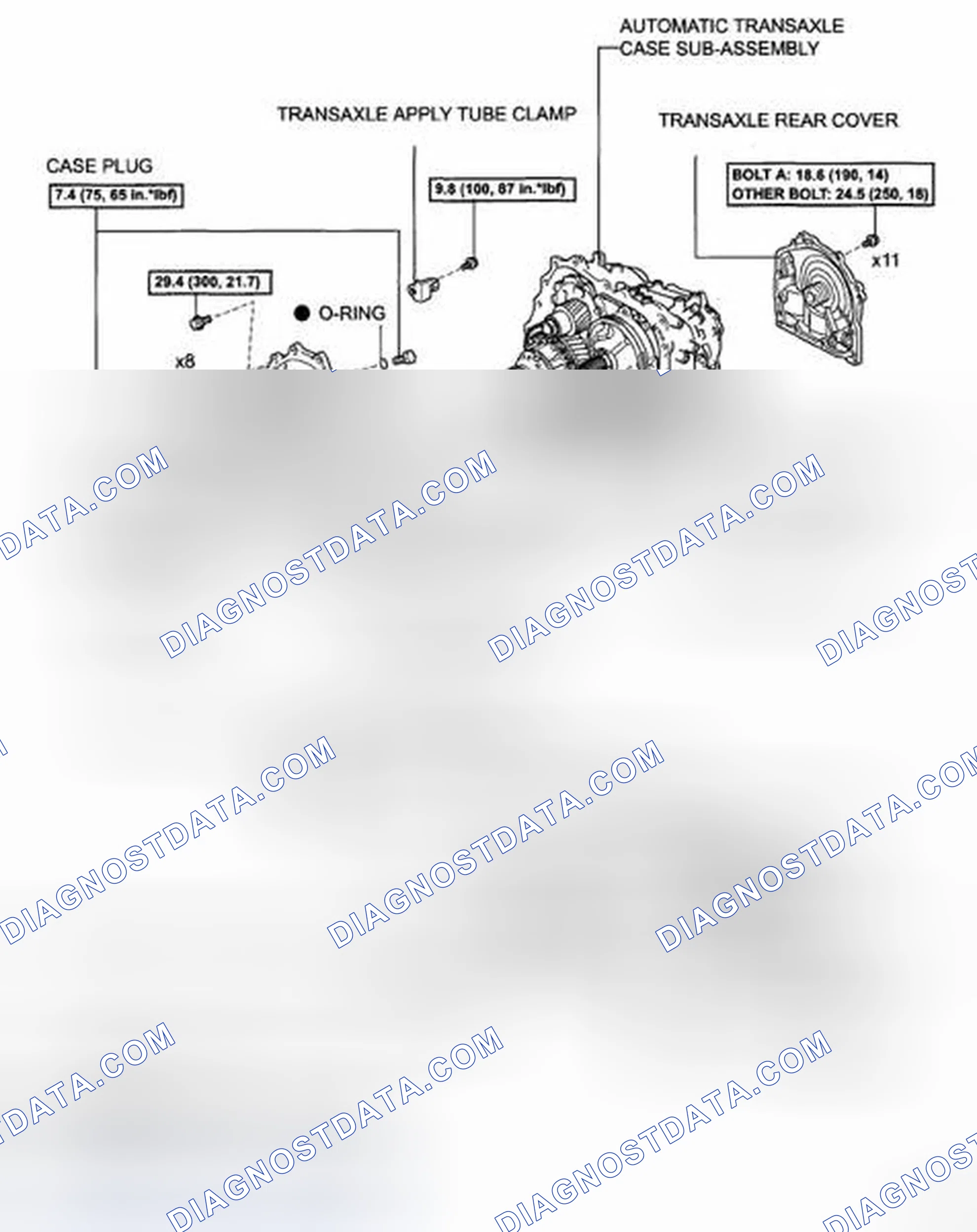 Scheme 743: Identifying Automatic Transaxle Unit Components With Torque Specifications (2 Of 7)