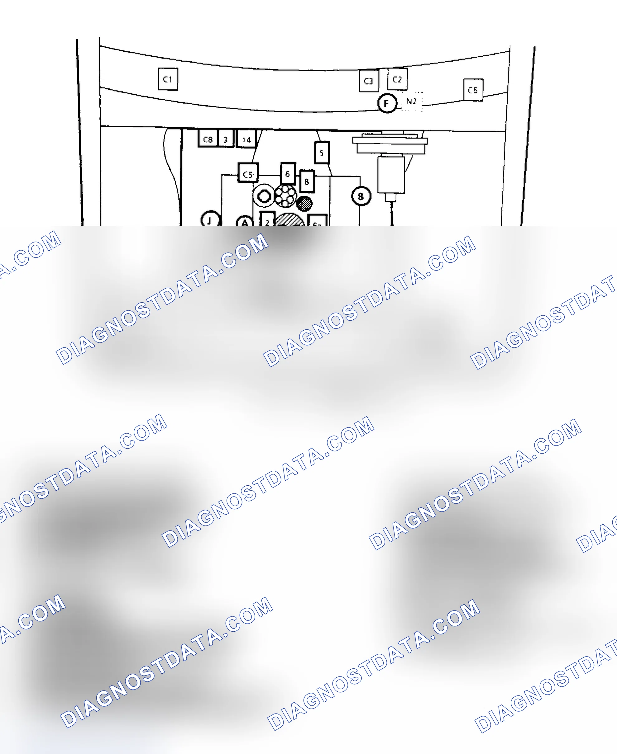 Scheme 151: Component Locations for "R/V" Series 5.0L & 5.7L