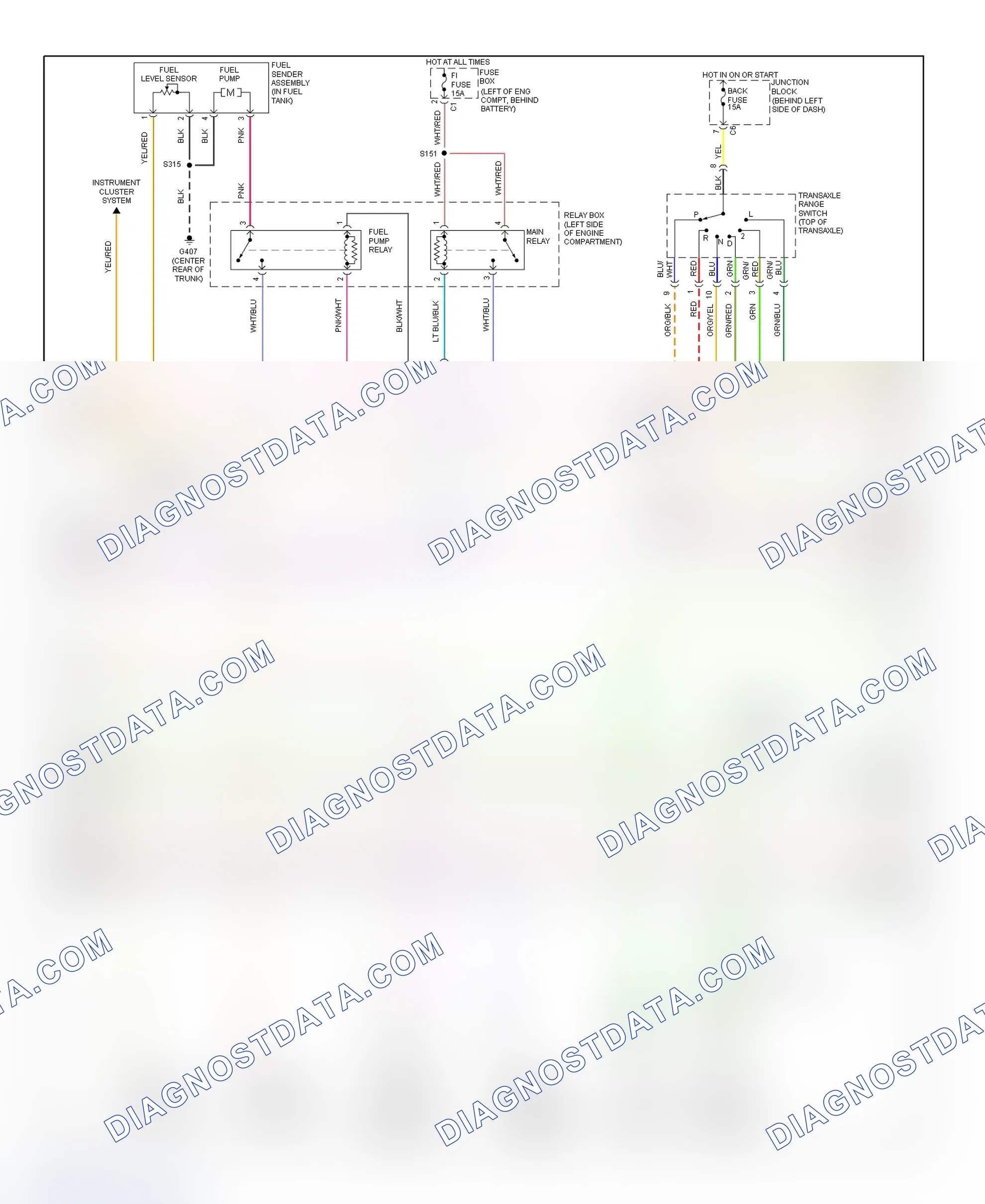 Scheme 135: PCM Wiring Diagram (Metro & Firefly (Canadian) - 1.3L - 2 Of 3)