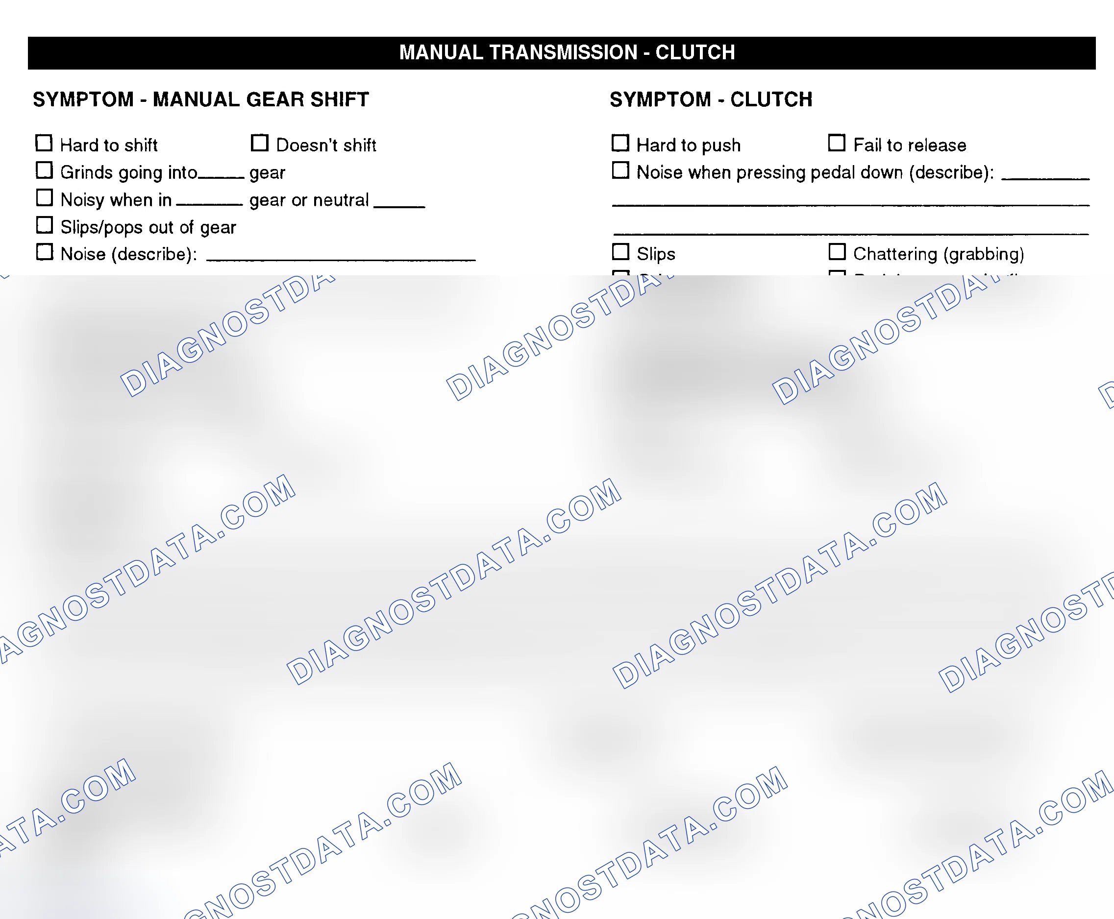 Scheme 10: Manual Transmission & Clutch