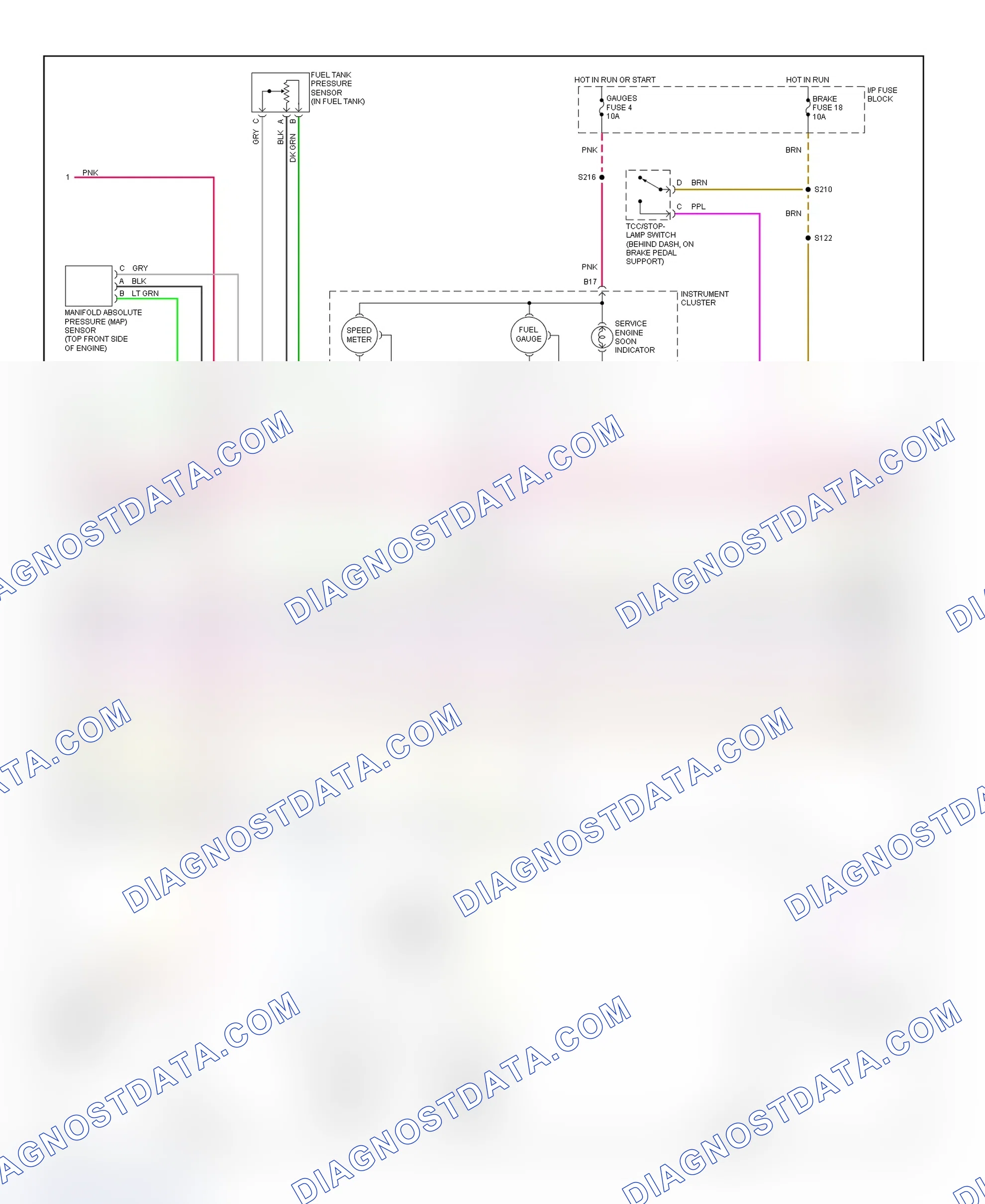 Scheme 62: PCM Wiring Diagram (Express & Savana - 7.4L - 3 Of 4)