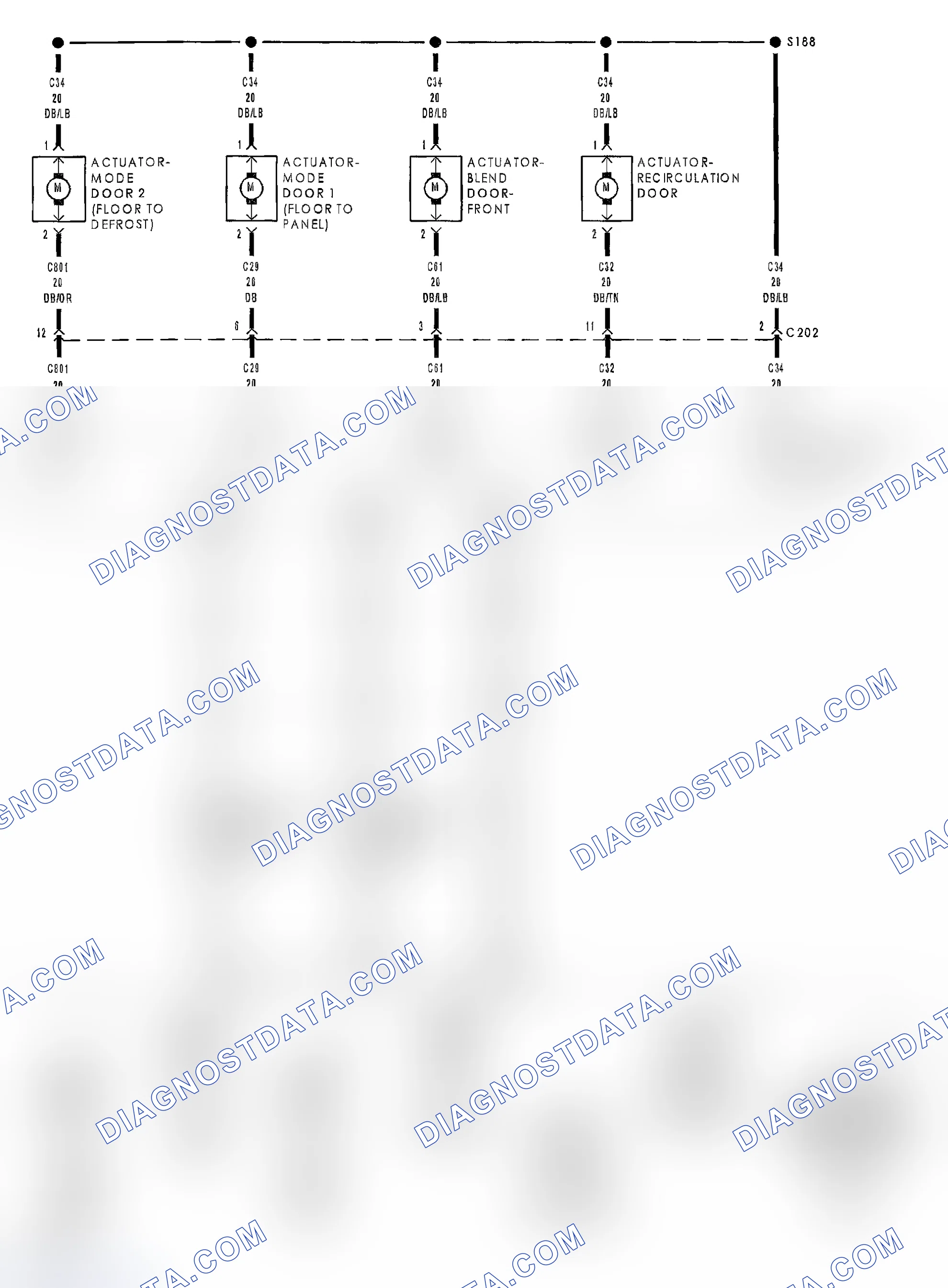 Scheme 93: B1041-PANEL MODE DOOR 1 CONTROL CIRCUIT LOW (MTC)
