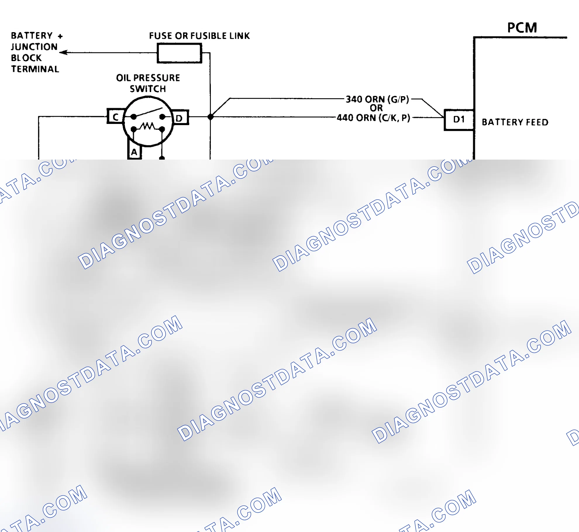 Scheme 326: CODE 54, Schematic, Fuel Pump Circuit (All Models W/ 4L80E Trans.)