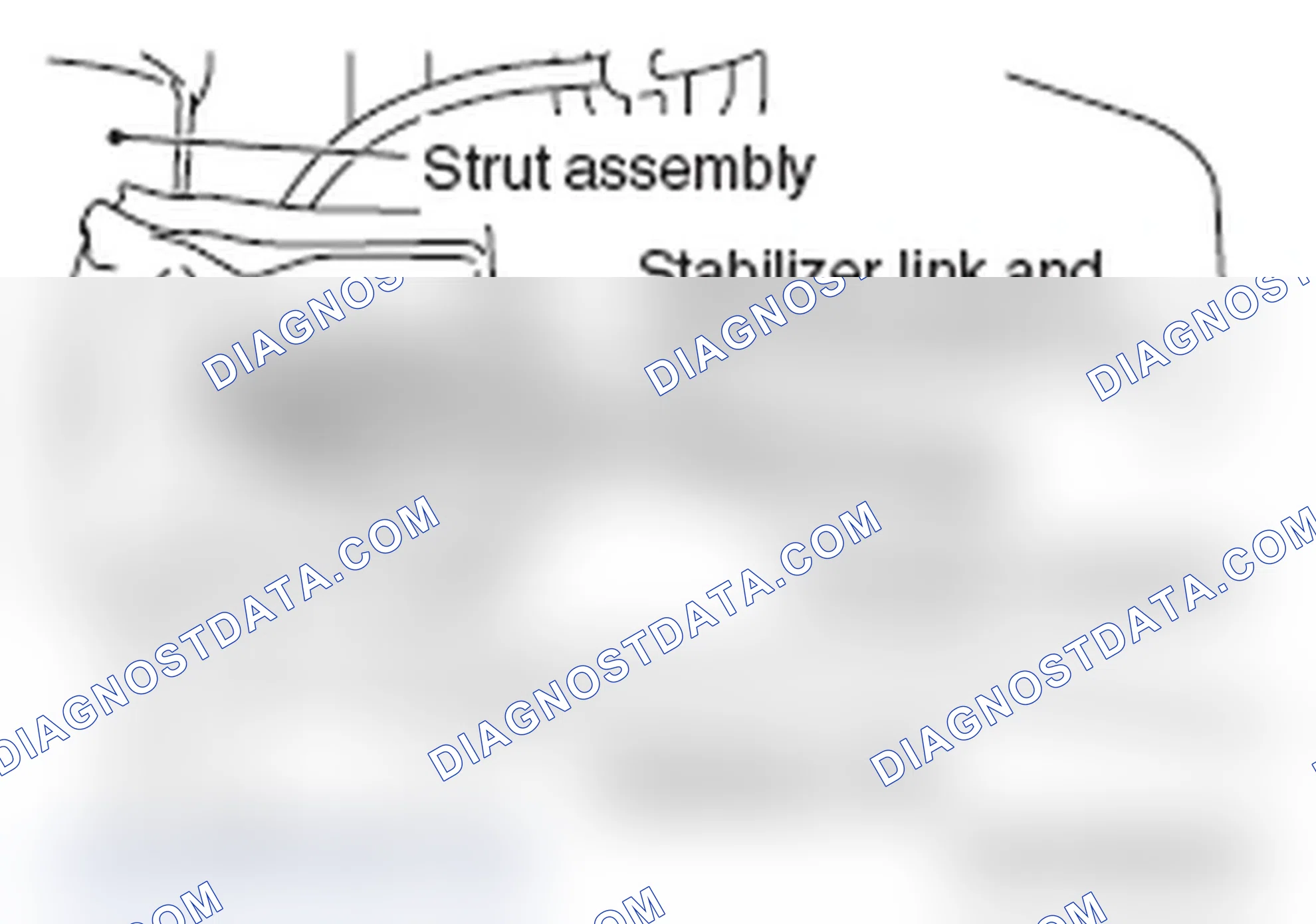 Scheme 8: << A >> STABILIZER LINK AND STRUT CONNECTION NUT REMOVAL