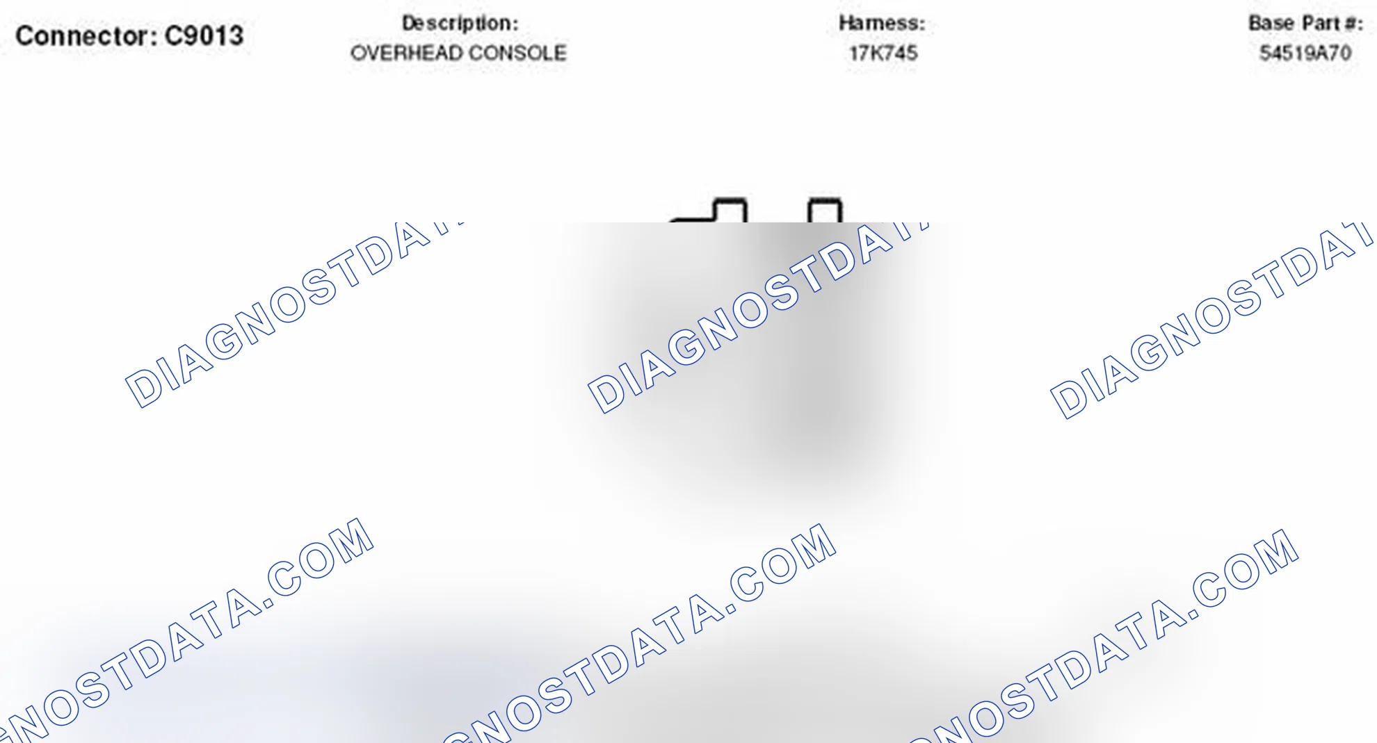 Scheme 326: Overhead Console Connector End View (C9013)