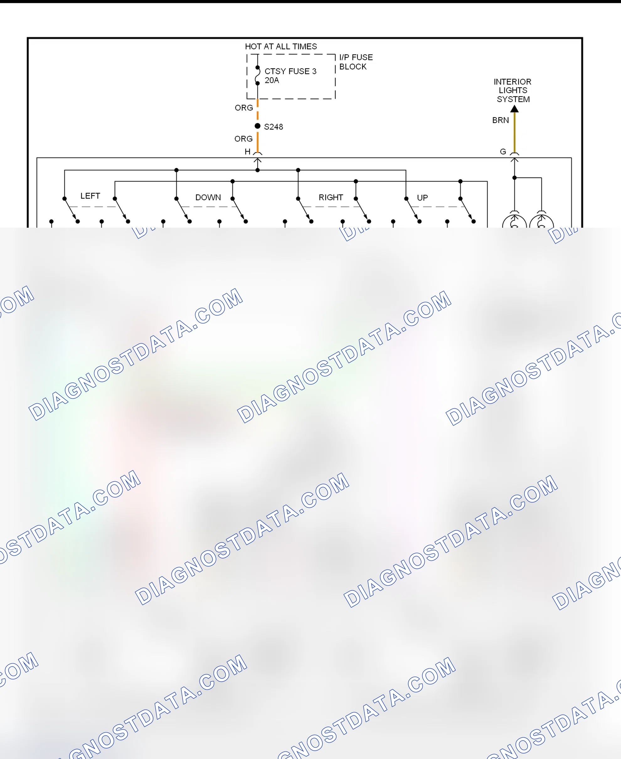 Fig. 11: Power Mirror System Wiring Diagram (Escalade, Pickup, Tahoe & Yukon - Old Style)
