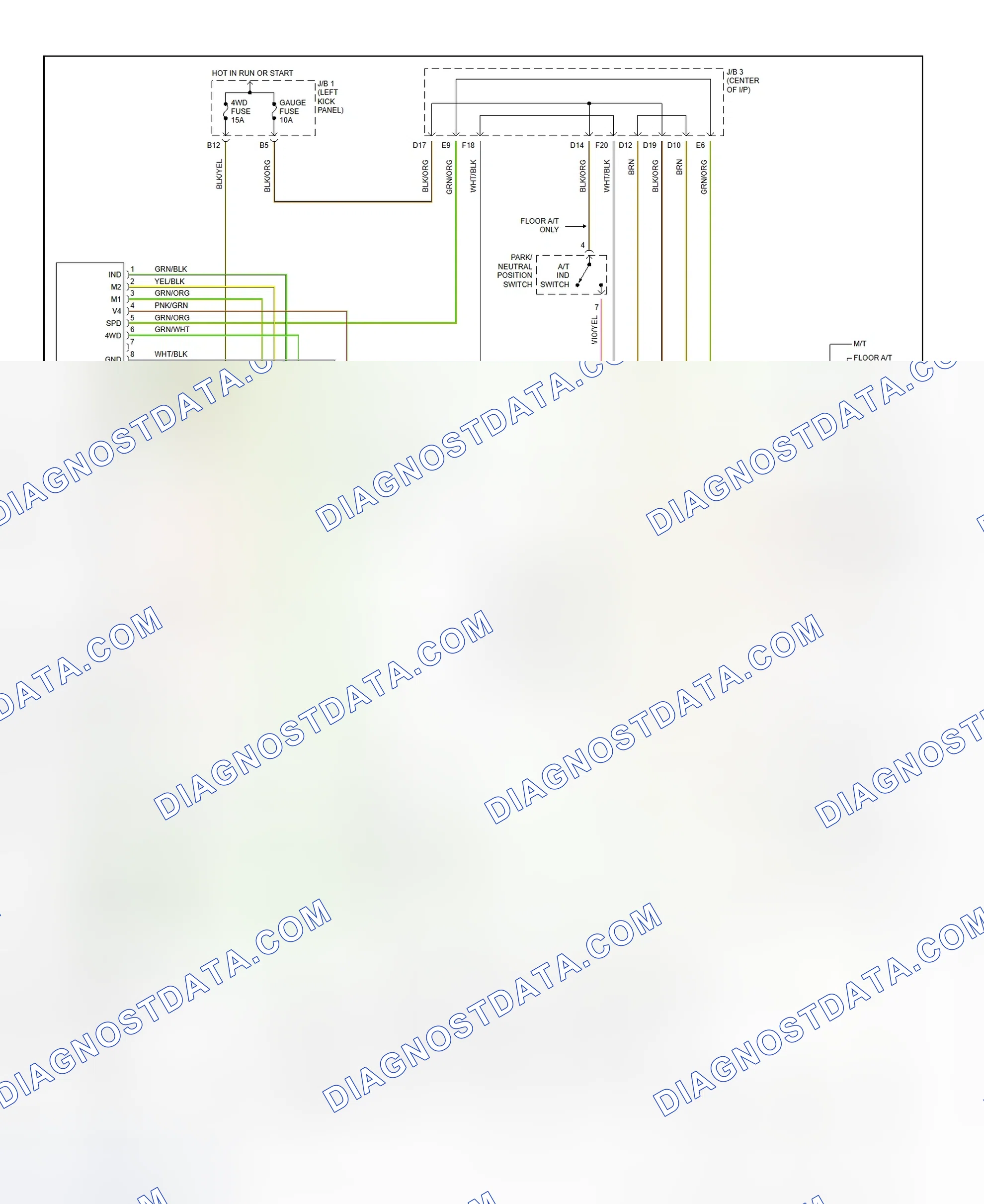 Scheme 29: Wiring Diagram (1997 Tacoma With 2-4 Select Switch)