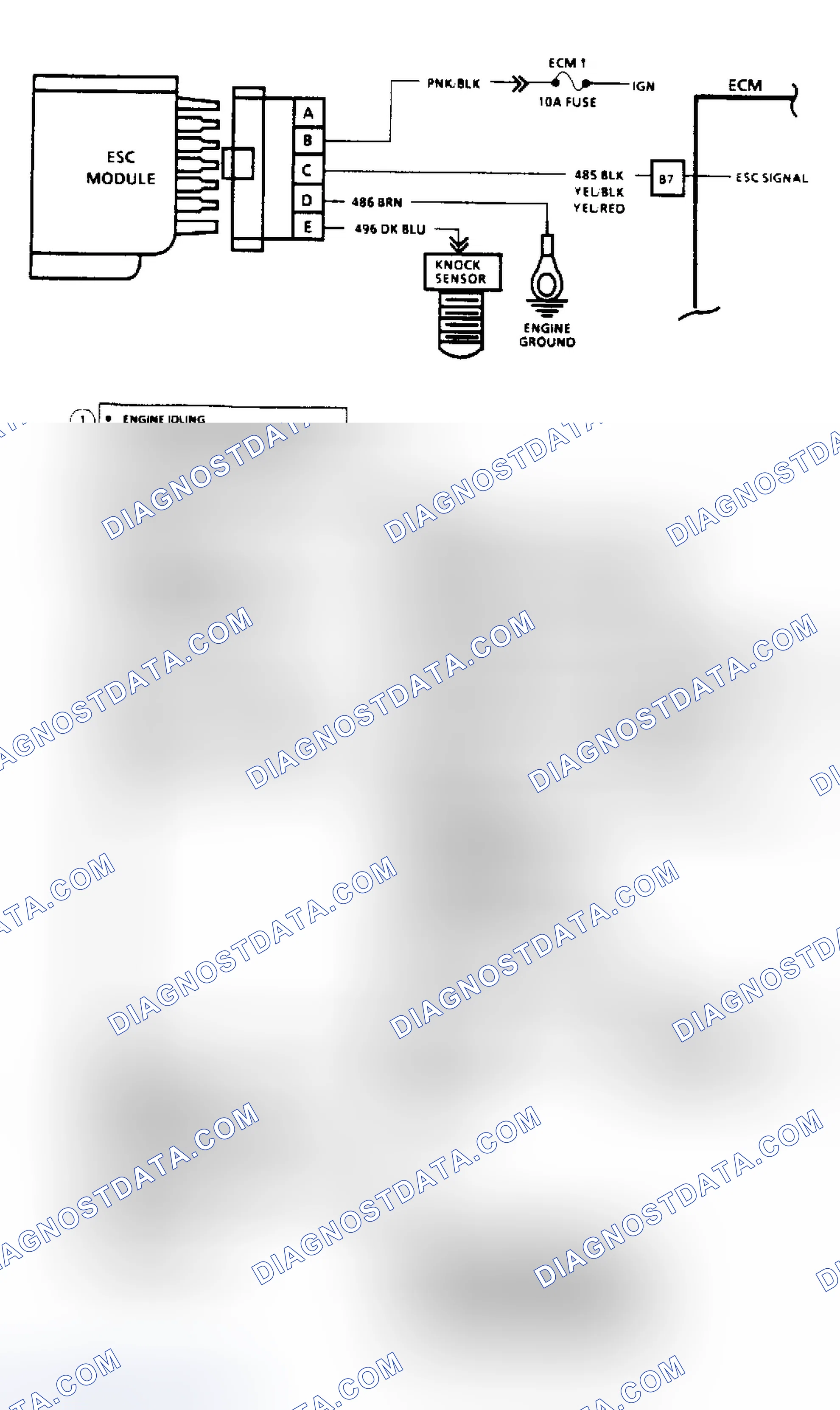 Scheme 72: Code 43: ESC Control Signal Voltage Low (Except 2.5L)