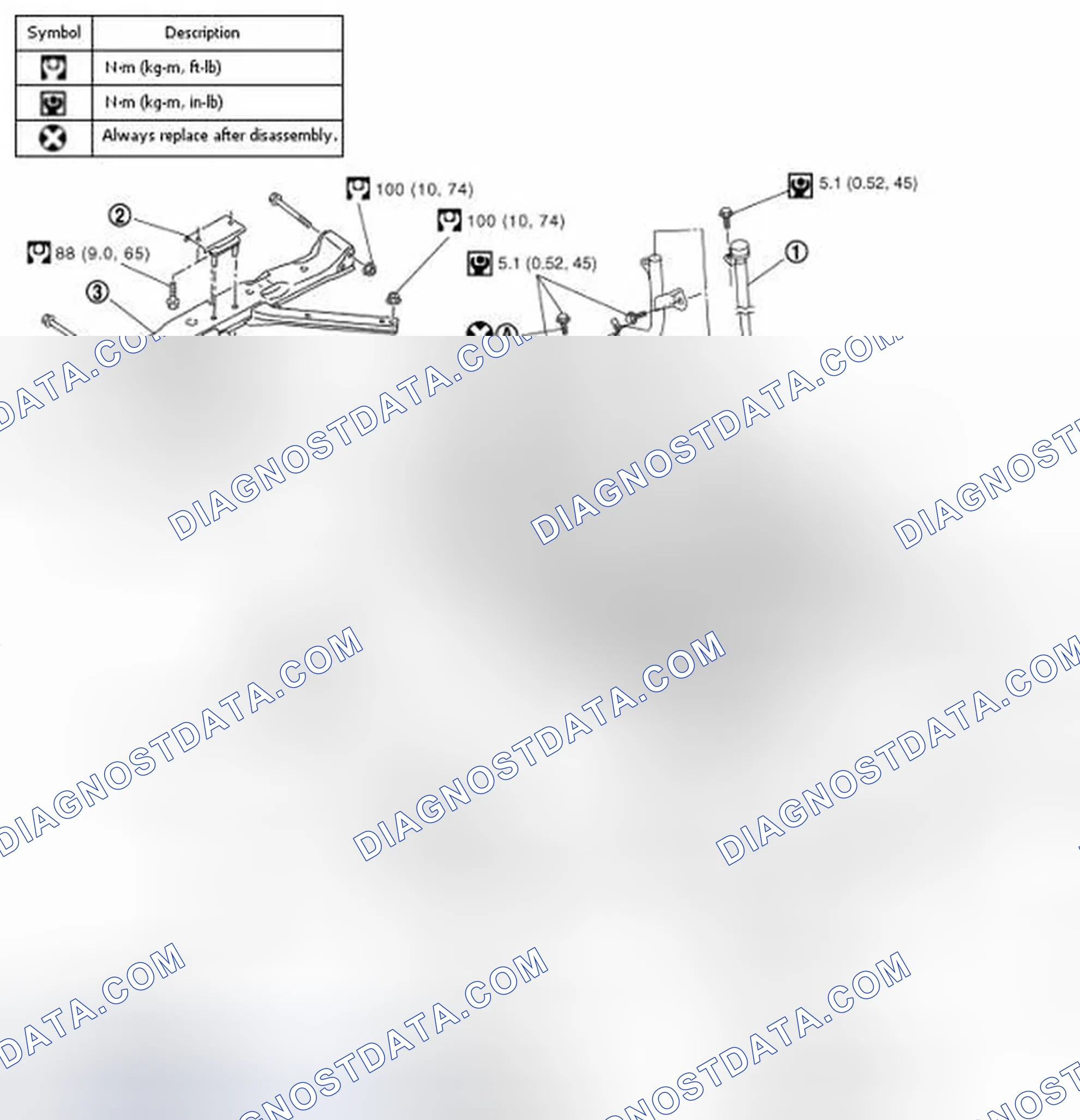 Fig. 219: Identifying Transmission Assembly Components With Torque Specification