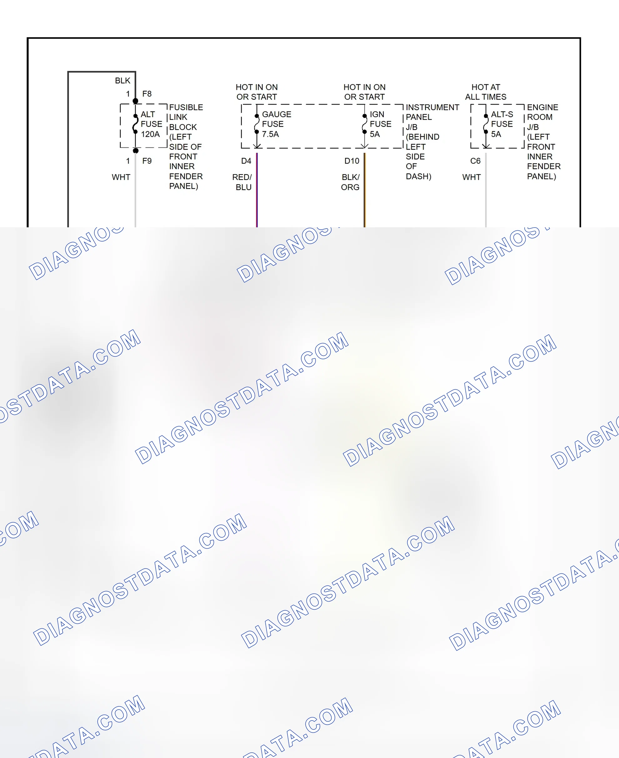 Scheme 1: Charging System Wiring Diagram (Avalon)