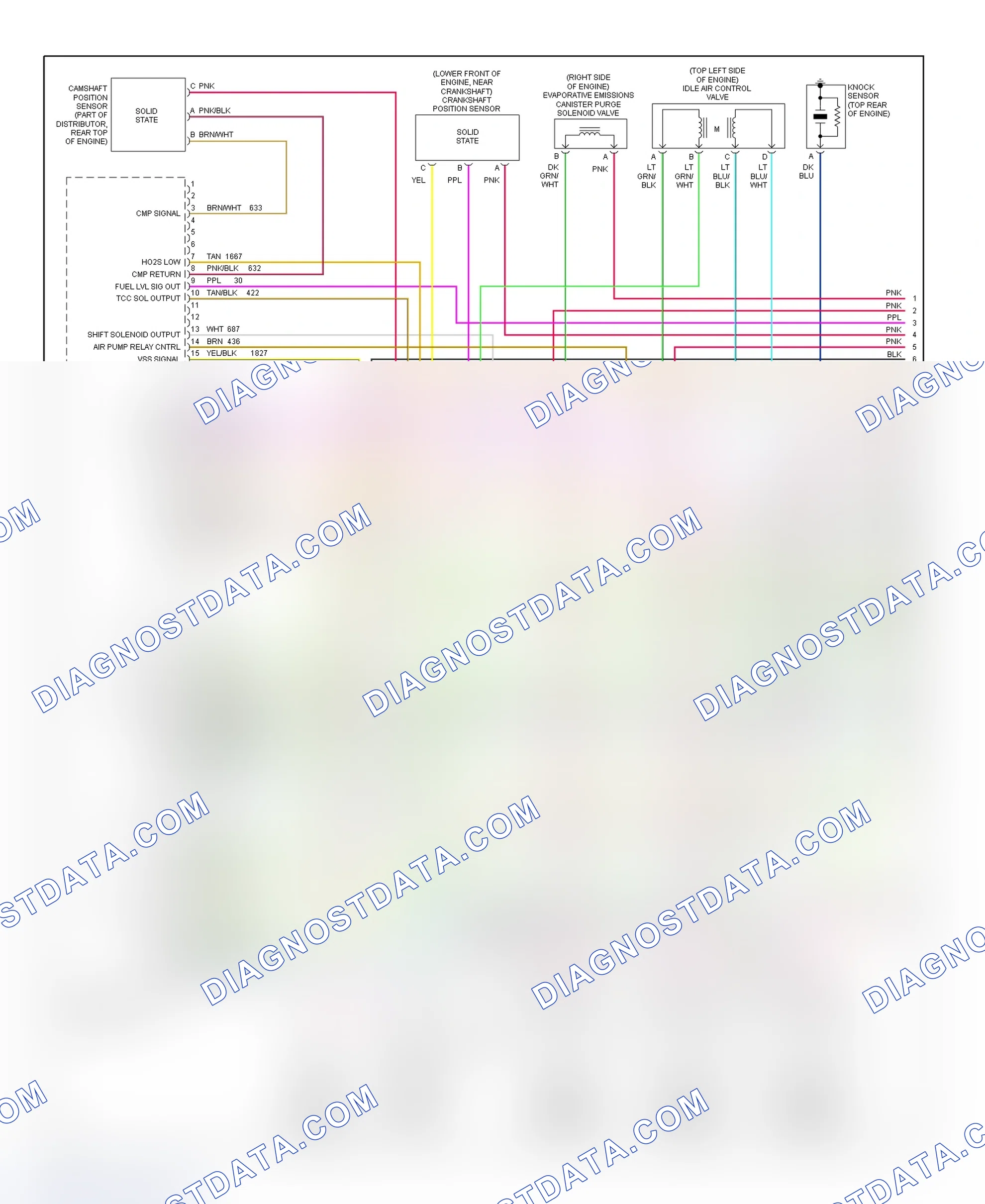 Scheme 54: PCM Wiring Diagram (Chevy Express & Savana - 5.0L & 5.7L - 1 Of 4)